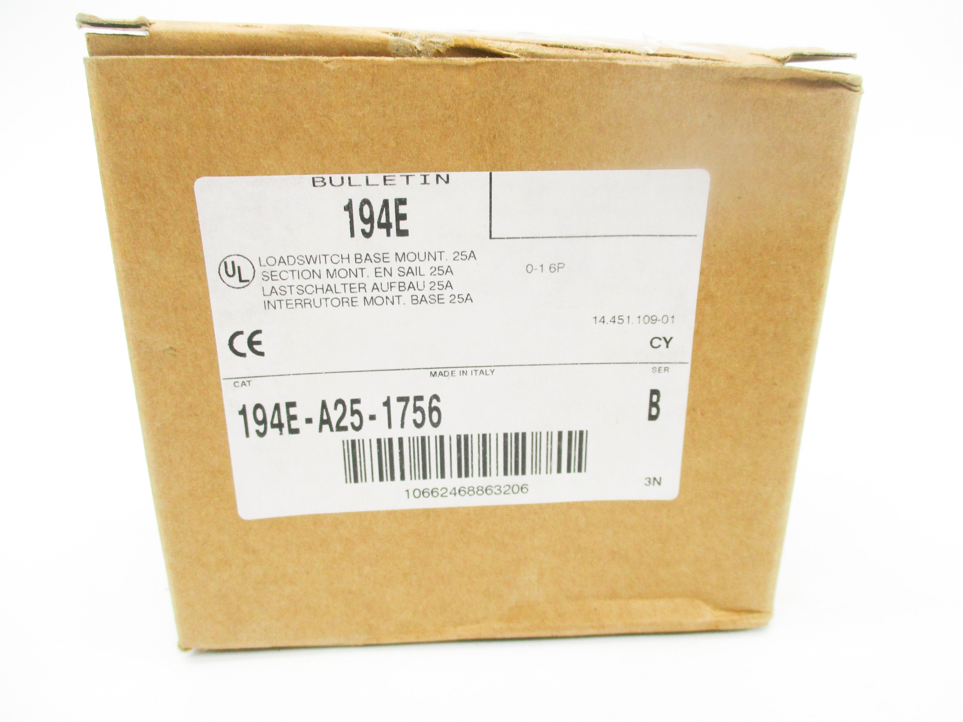 ALLEN BRADLEY 194E-A25-1756 SER. B (BR/WH) NSMP