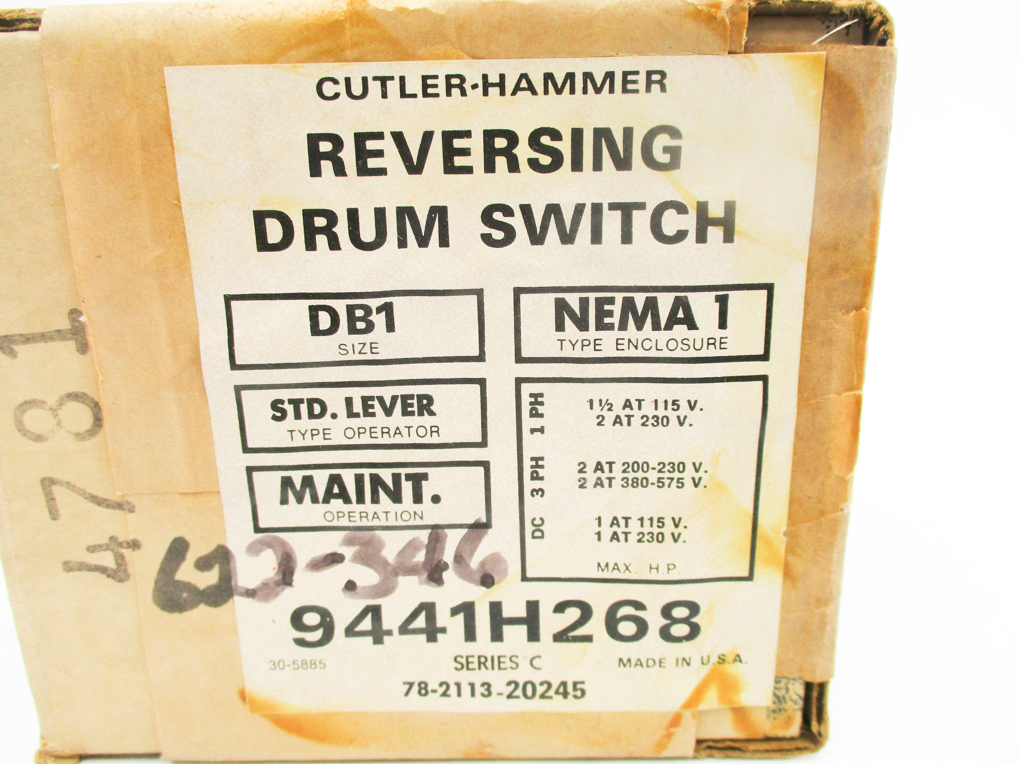 CUTLER HAMMER 9441H268 SER. C NSFS