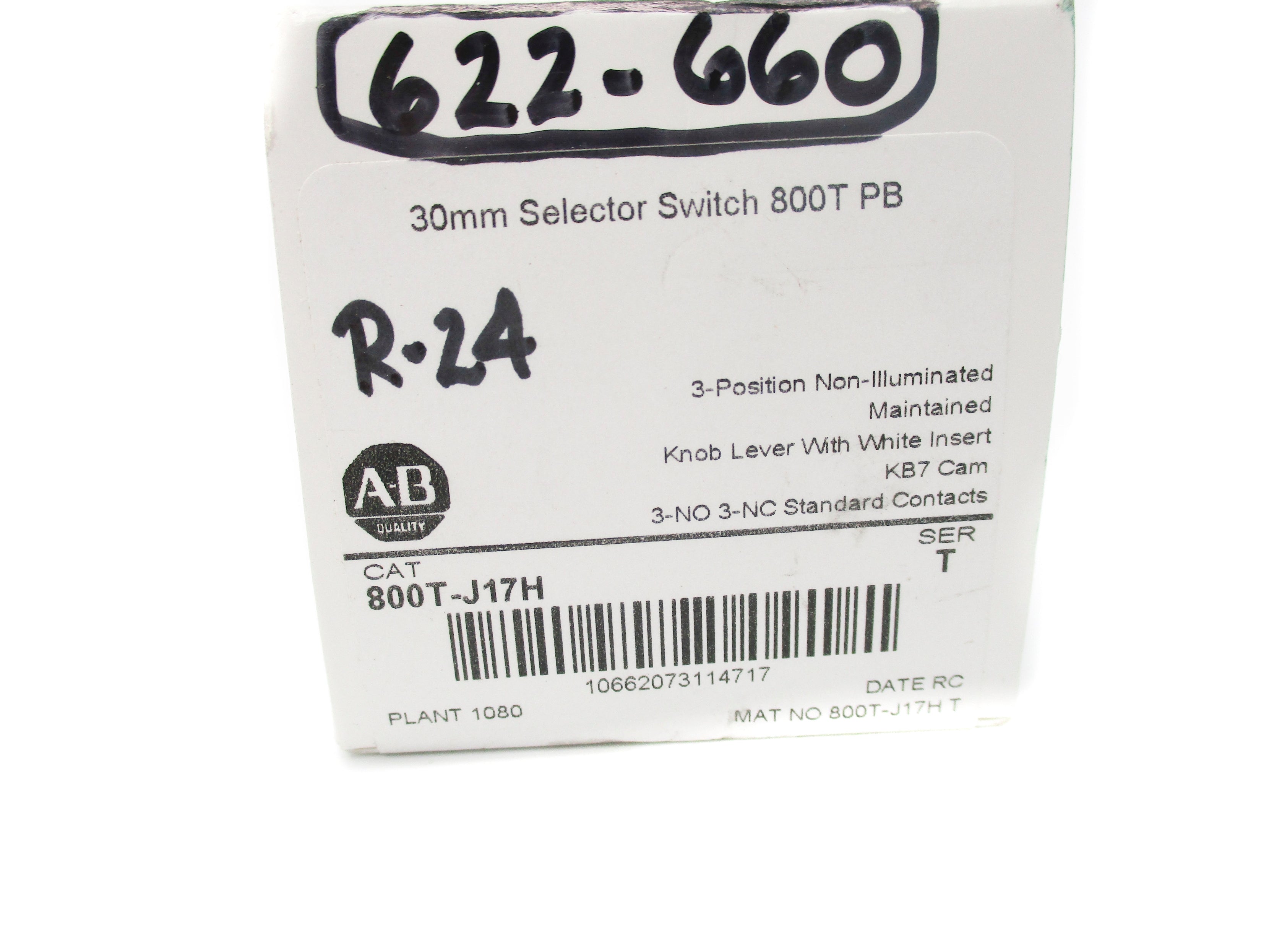 ALLEN BRADLEY 800T-J17H SER. T (WH) NSMP
