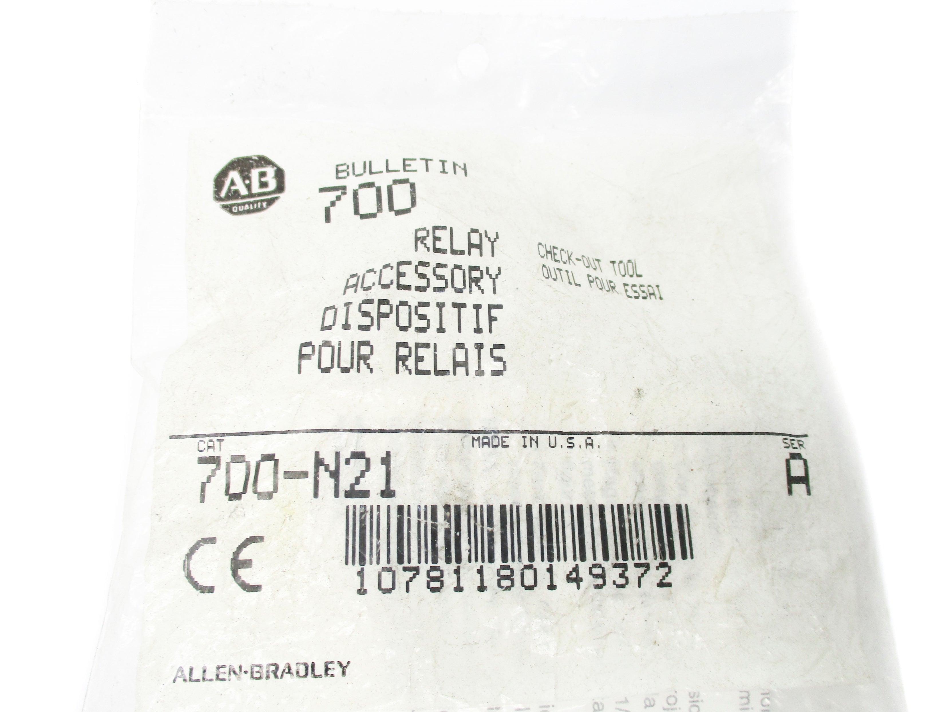ALLEN BRADLEY 700-N21 SER. A NSMP