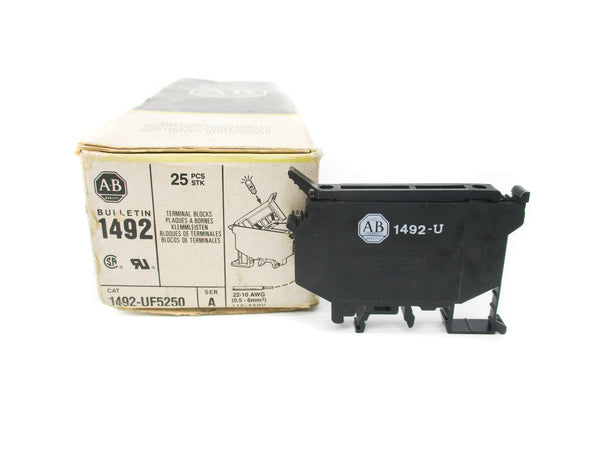 ALLEN BRADLEY 1492-UF5250 SER. A (PKG OF 25) (BK/YL) NSMP