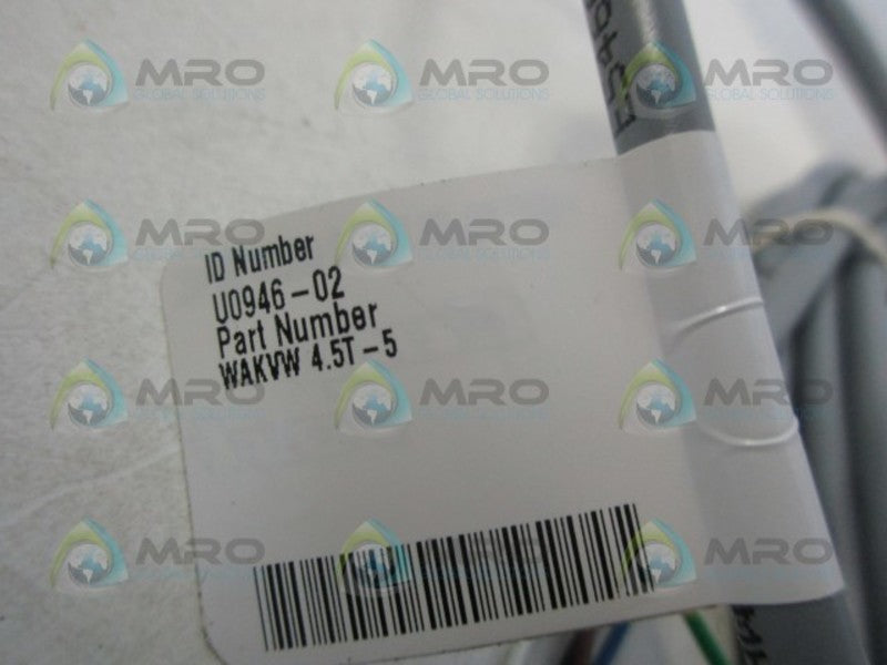 TURCK WAKVW 4.5T-5 EUROFAST MOLDED CORDSET NSNP