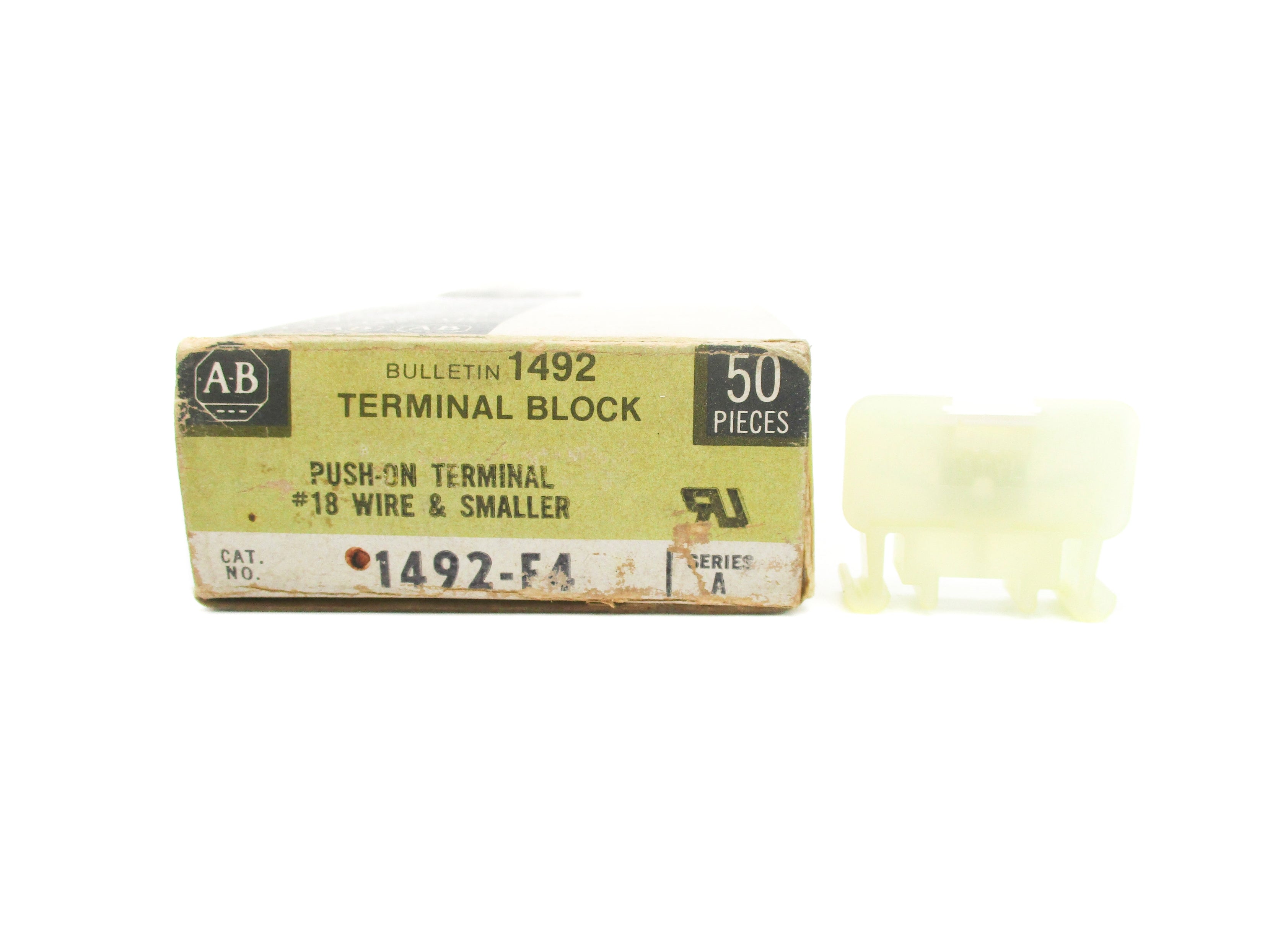 ALLEN BRADLEY 1492-F4 SER. A (PKG OF 50) (BK/YL) NSMP