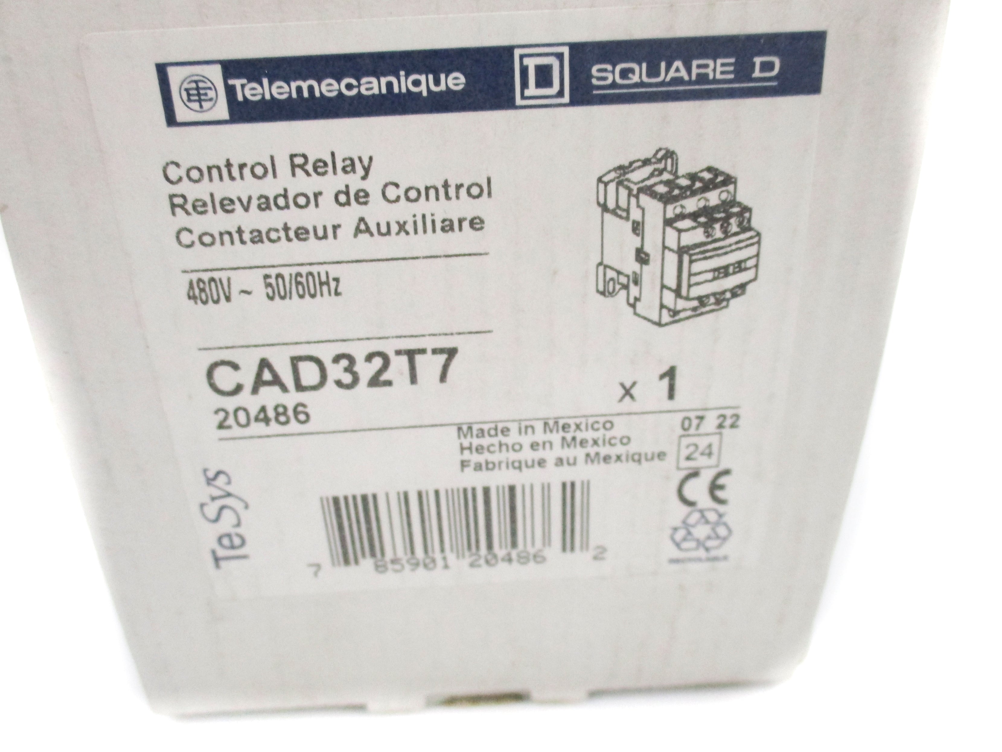 TELEMECANIQUE CAD32T7 10A 480V NSMP