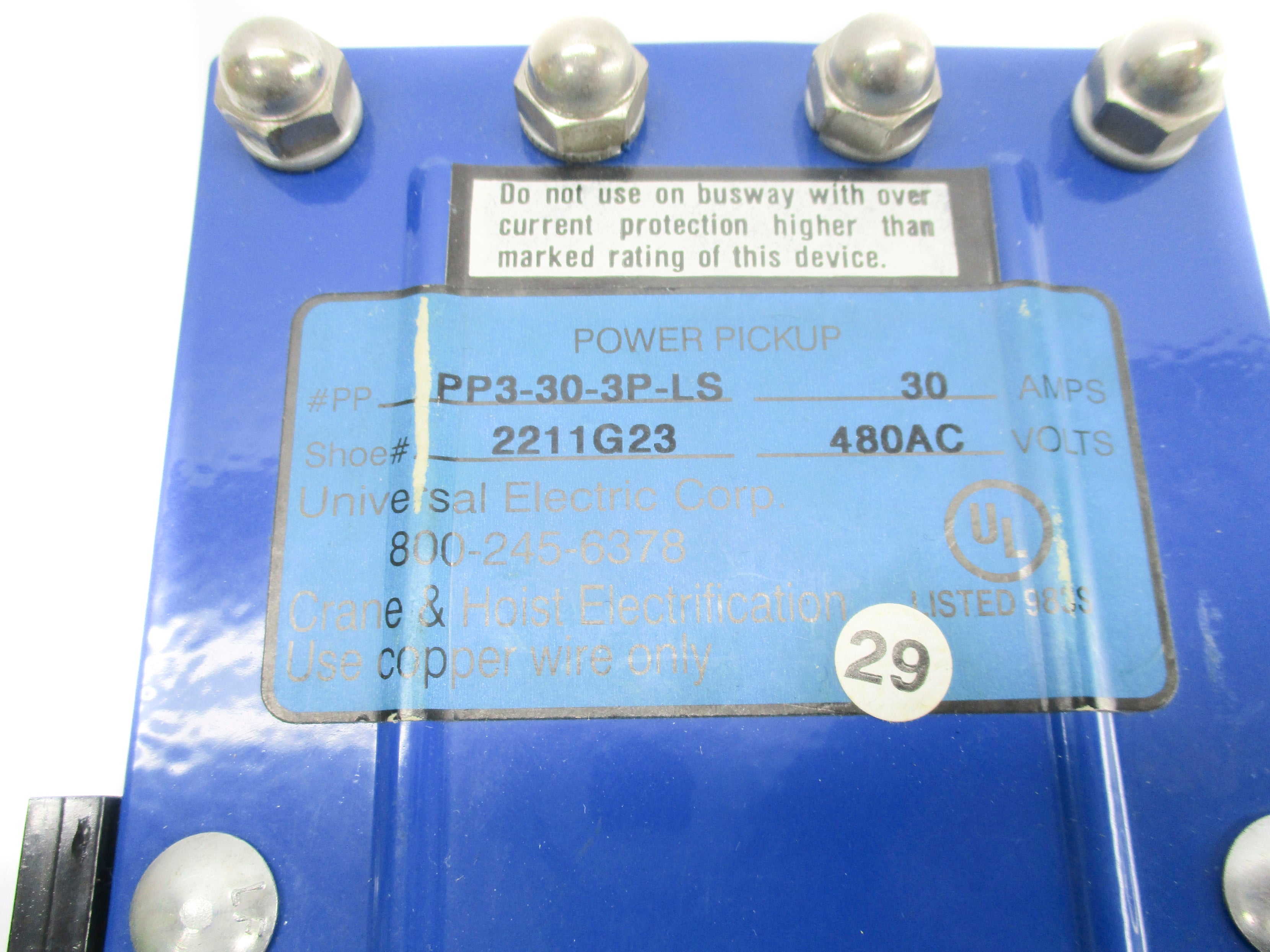 UNIVERSAL ELECTRIC PP3-30-3P-LS NSNP