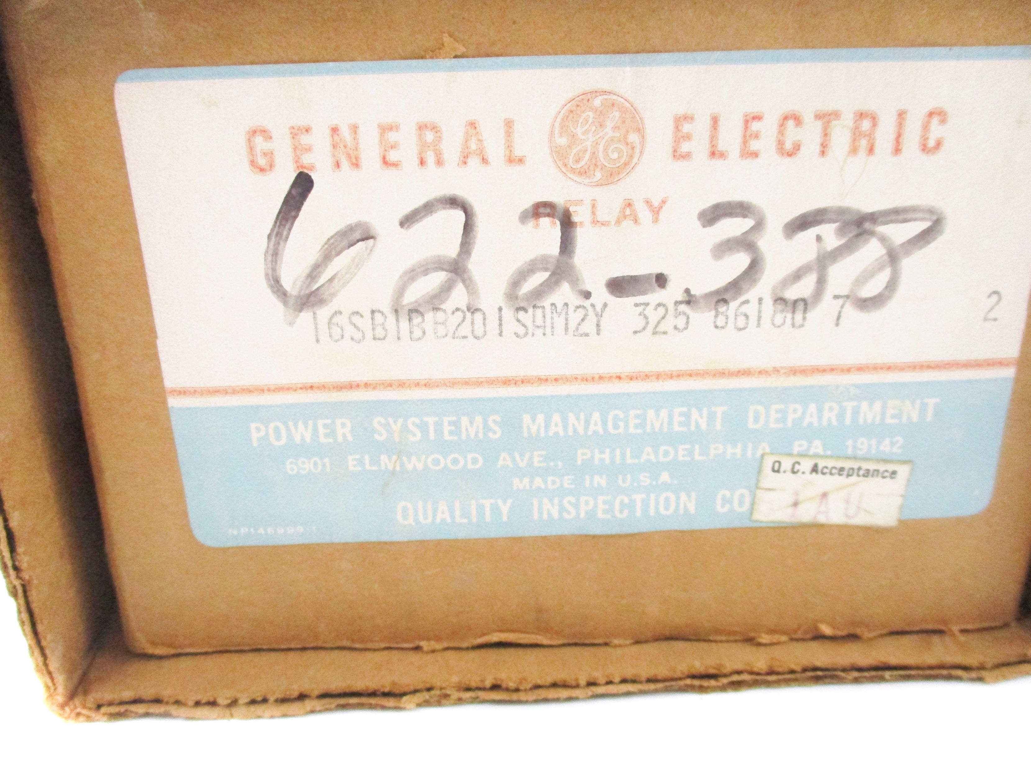 GENERAL ELECTRIC 16SB1BB201SAM2Y (AS PICTURED) NSMP