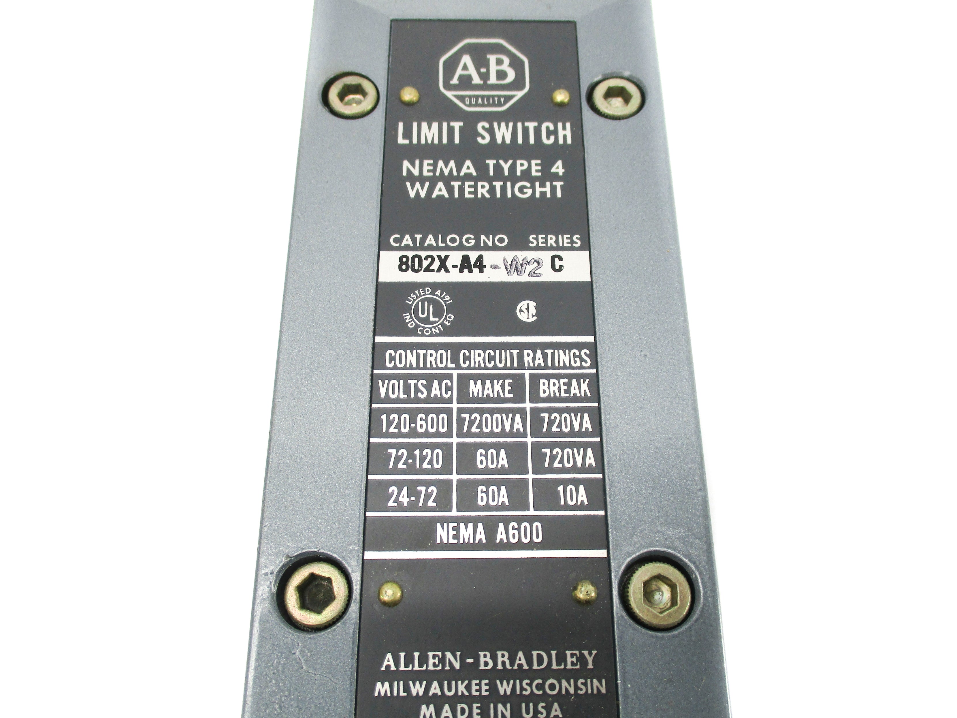 INDUSTRIAL SPARE PART 802X-A4-W2 SER. C (AS PICTURED) NSNP