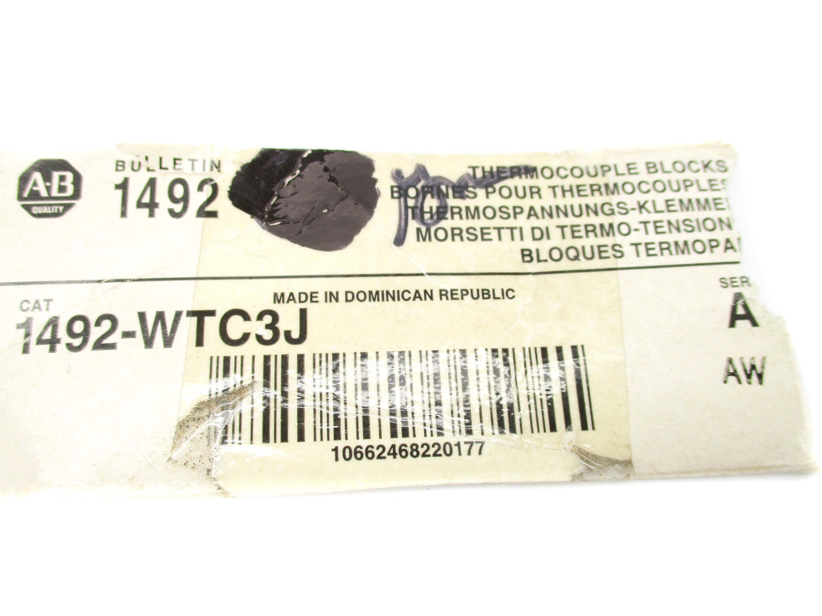 ALLEN BRADLEY 1492-WTC3J SER. A NSNP