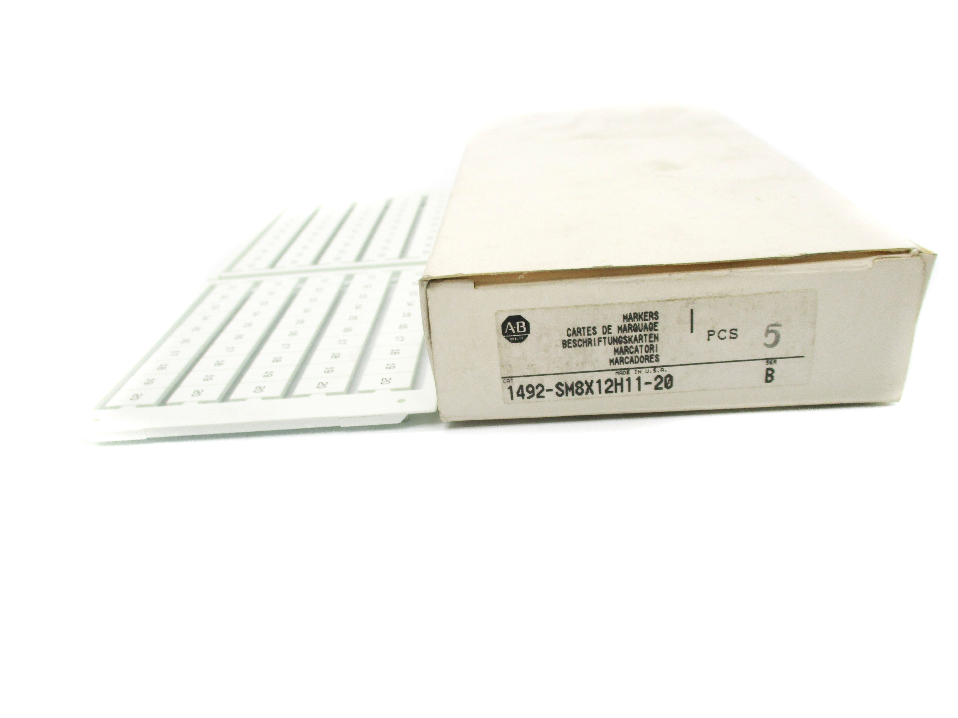 ALLEN BRADLEY 1492-SM8X12H11-20 SER. B (PKG OF 5) (WH) NSMP