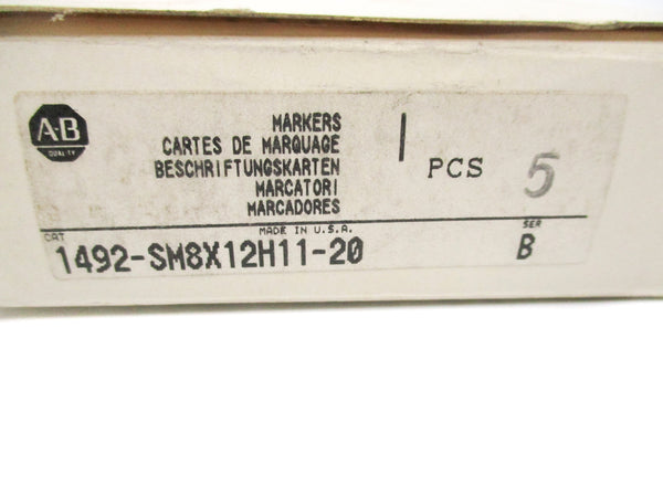 ALLEN BRADLEY 1492-SM8X12H11-20 SER. B (PKG OF 5) (WH) NSMP
