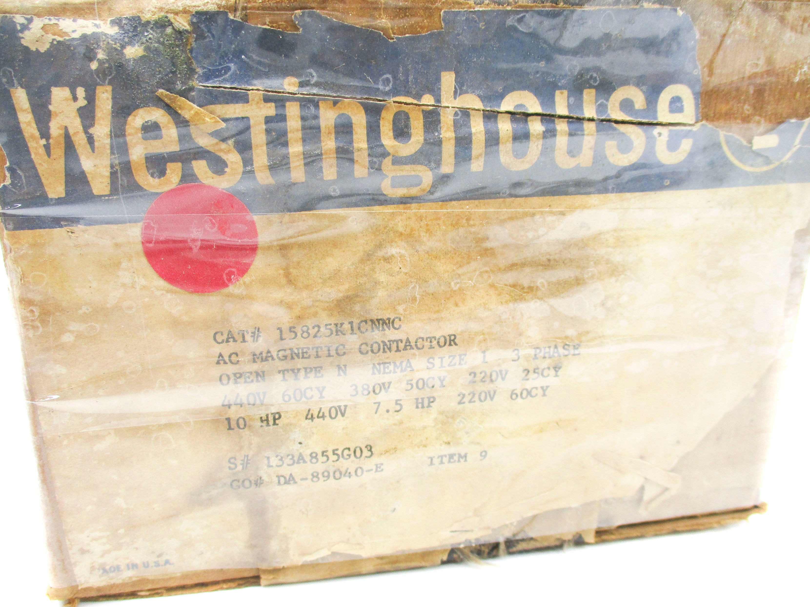 WESTINGHOUSE 15825K1CNNC 600V NSMP