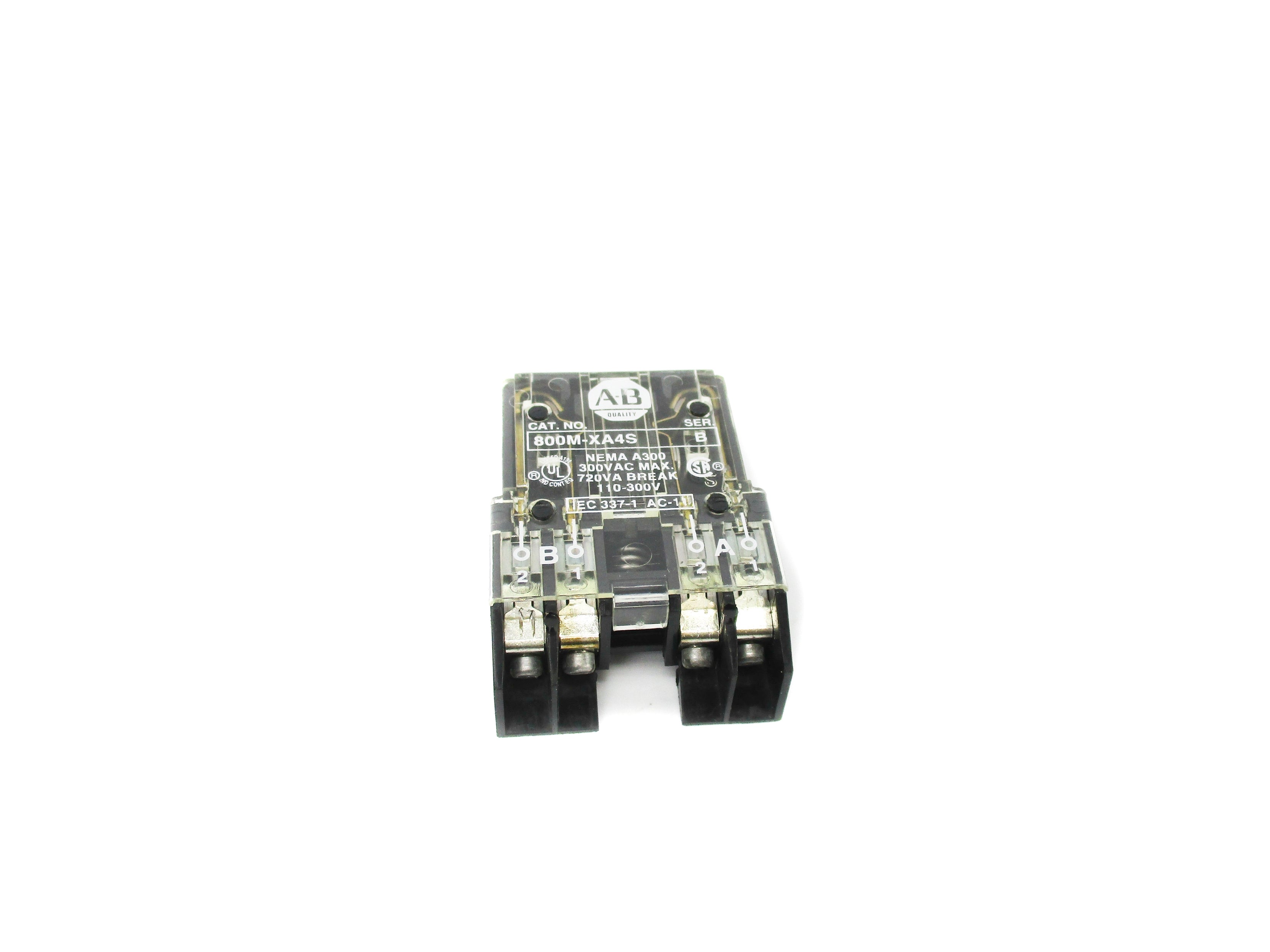 ALLEN BRADLEY 800M-XA4S SER. B (BK/YL) NSMP