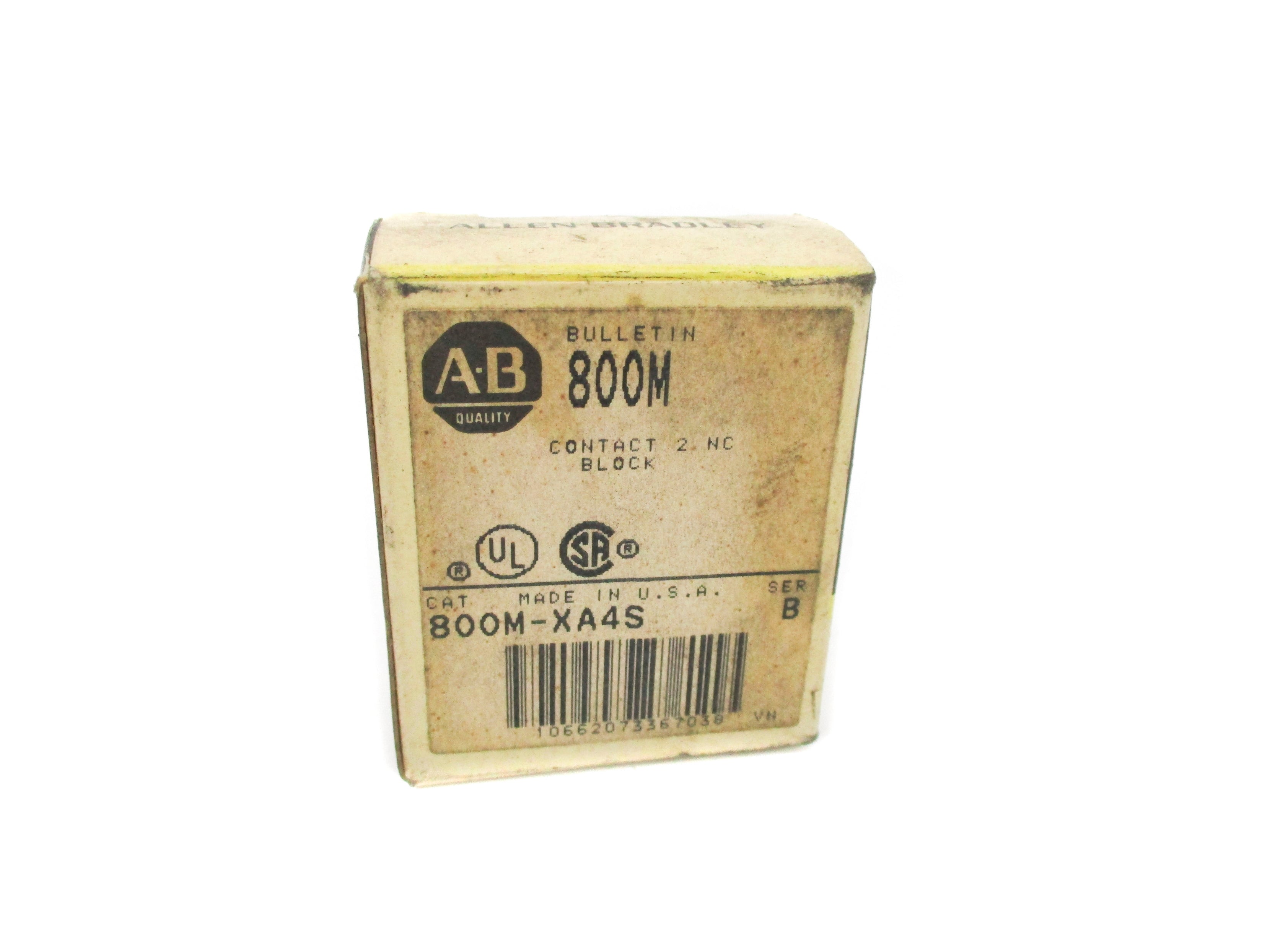 ALLEN BRADLEY 800M-XA4S SER. B (BK/YL) NSMP