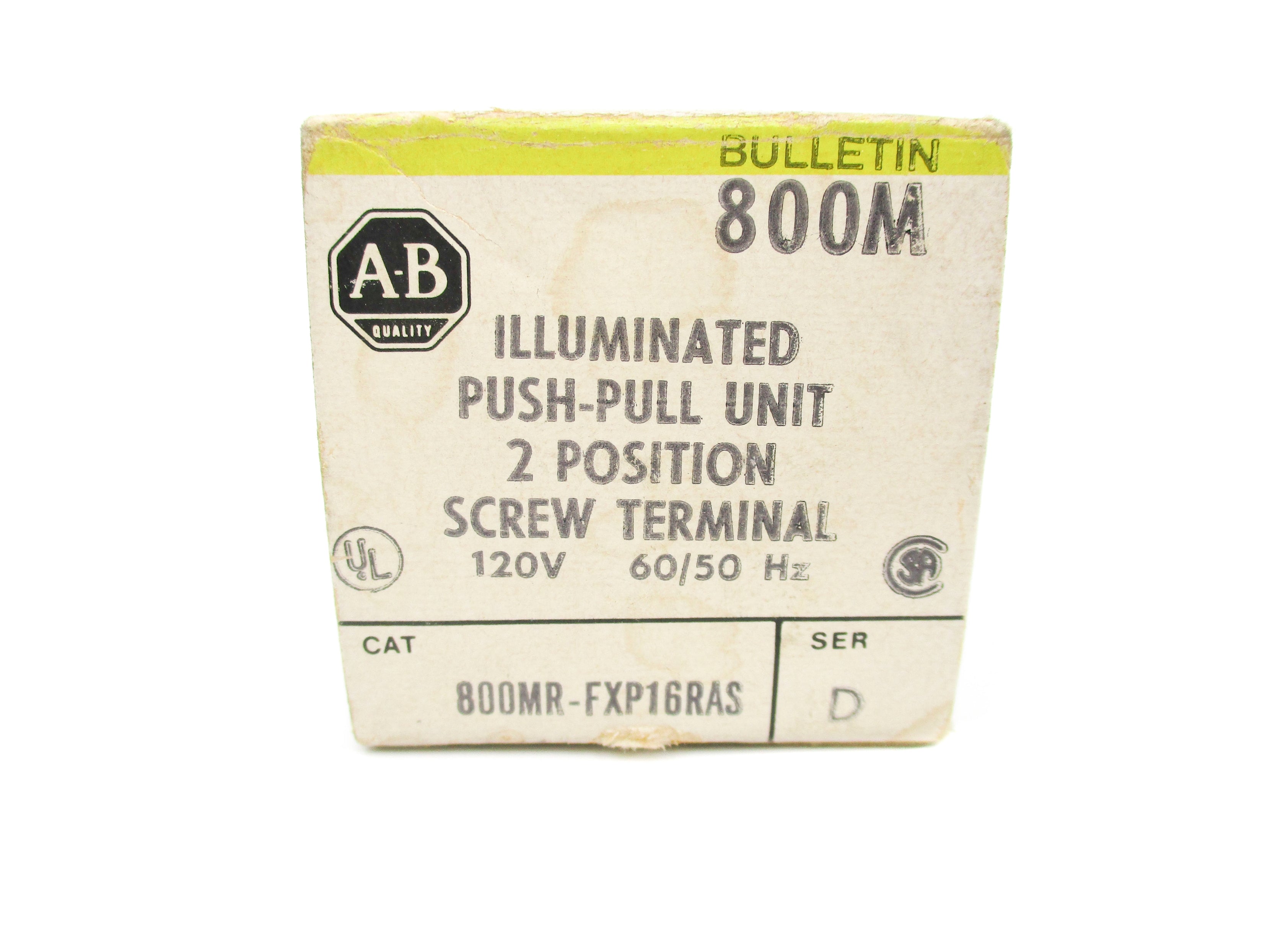 INDUSTRIAL SPARE PART 800MR-FXP16RAS SER. D 110/120V (BK/YL) NSMP