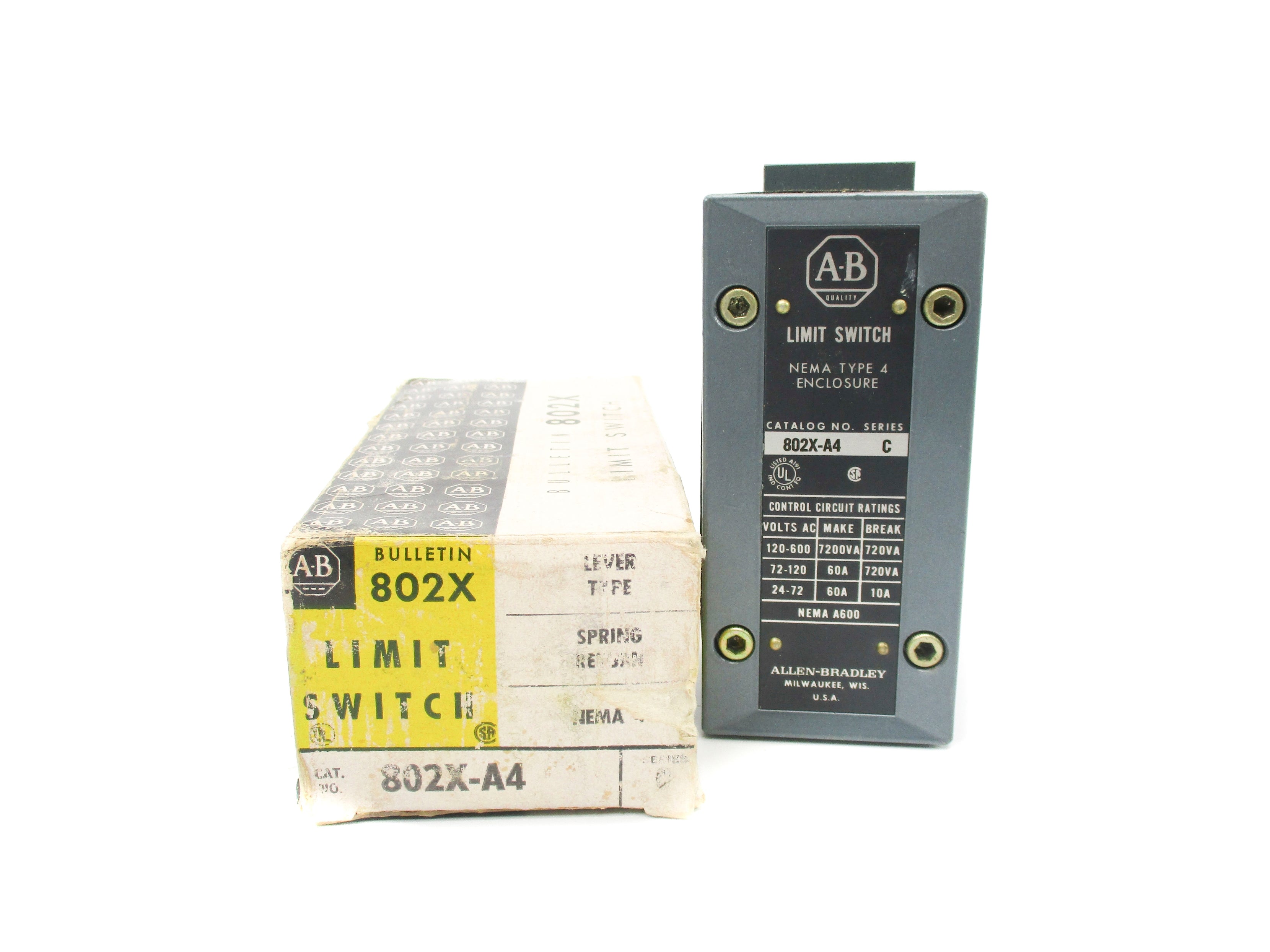 ALLEN BRADLEY 802X-A4 SER. C (AS PICTRED) (BK/YL) NSMP
