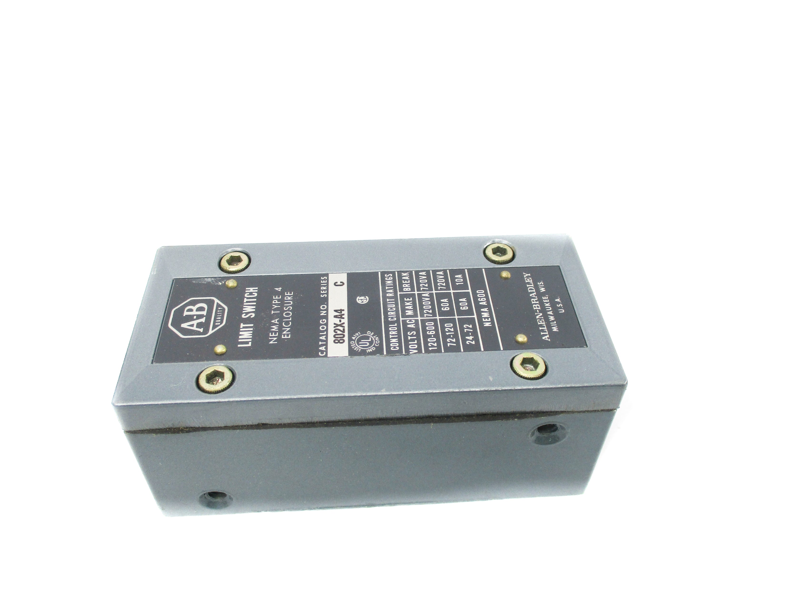 ALLEN BRADLEY 802X-A4 SER. C (AS PICTRED) (BK/YL) NSMP