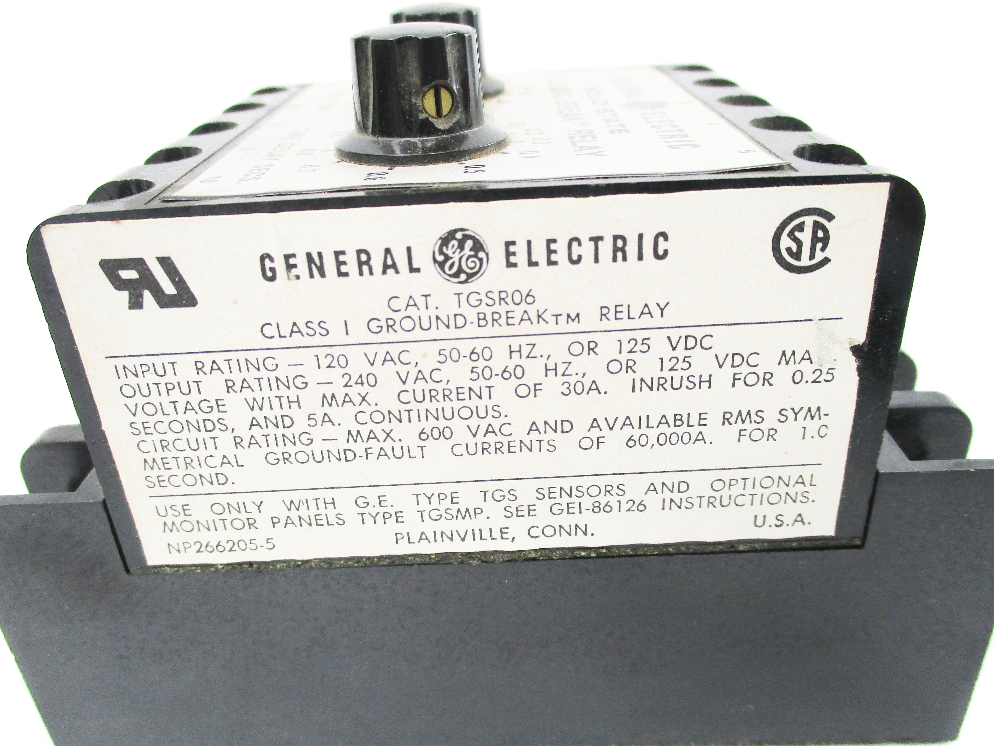GENERAL ELECTRIC TGSR06 30A 600VAC 0.1-0.9SEC NSNP