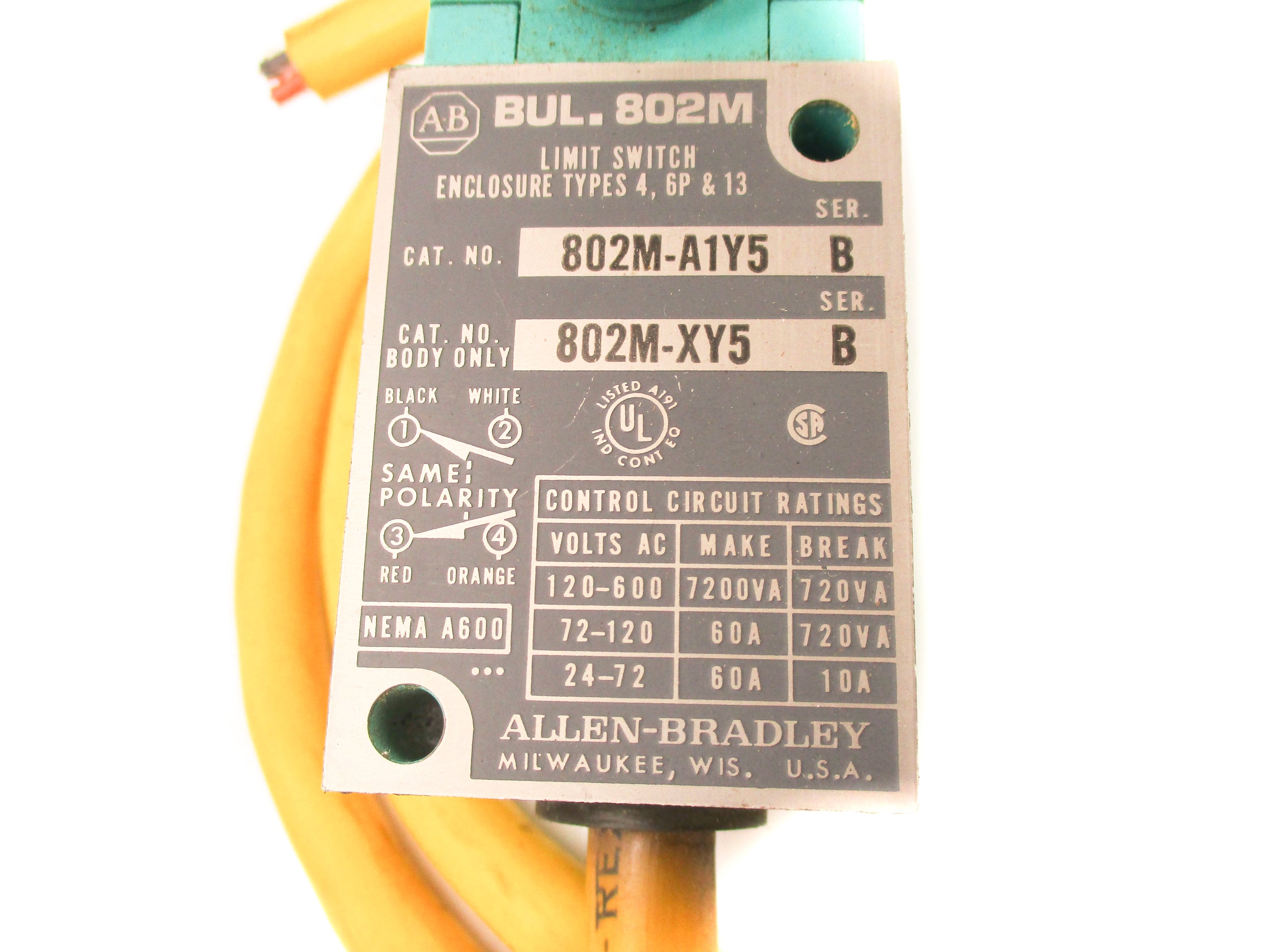 INDUSTRIAL SPARE PART 802M-A1Y5 SER. B UNMP