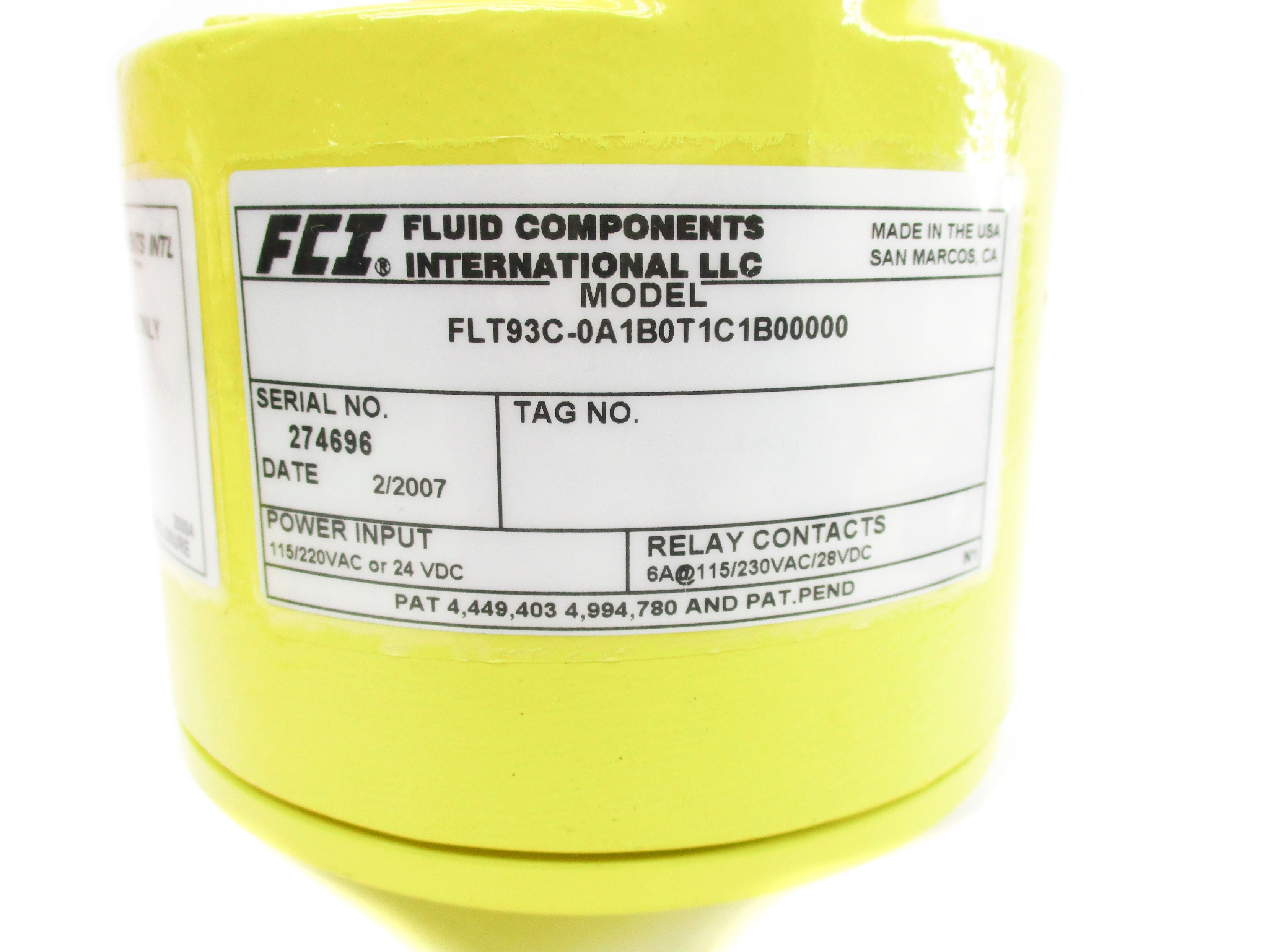 FCI FLT93C-0A1B0T1C1B00000 115/220VAC 6A NSNP