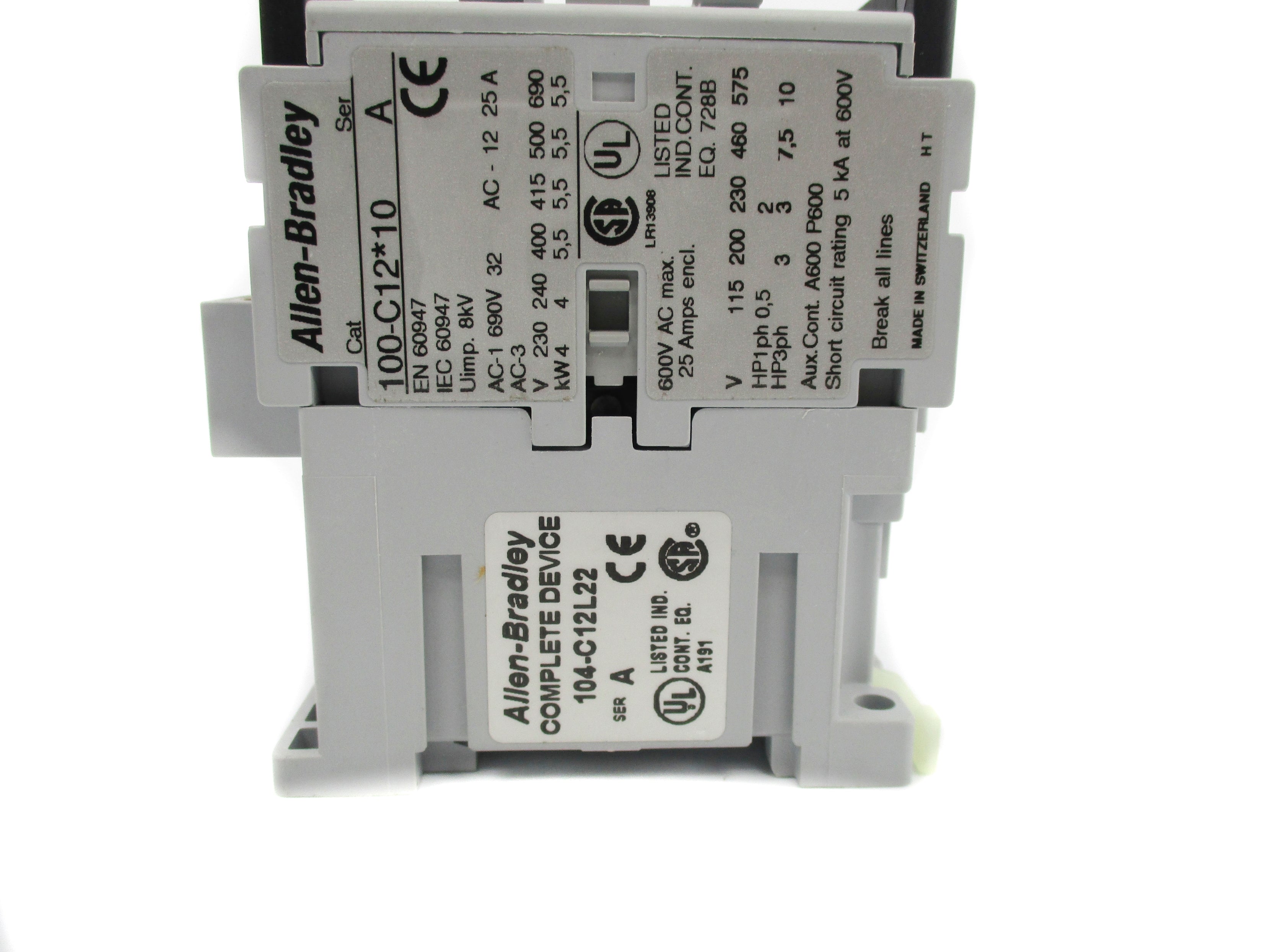 ALLEN BRADLEY 104-C12L22 SER. A 240V NSNP