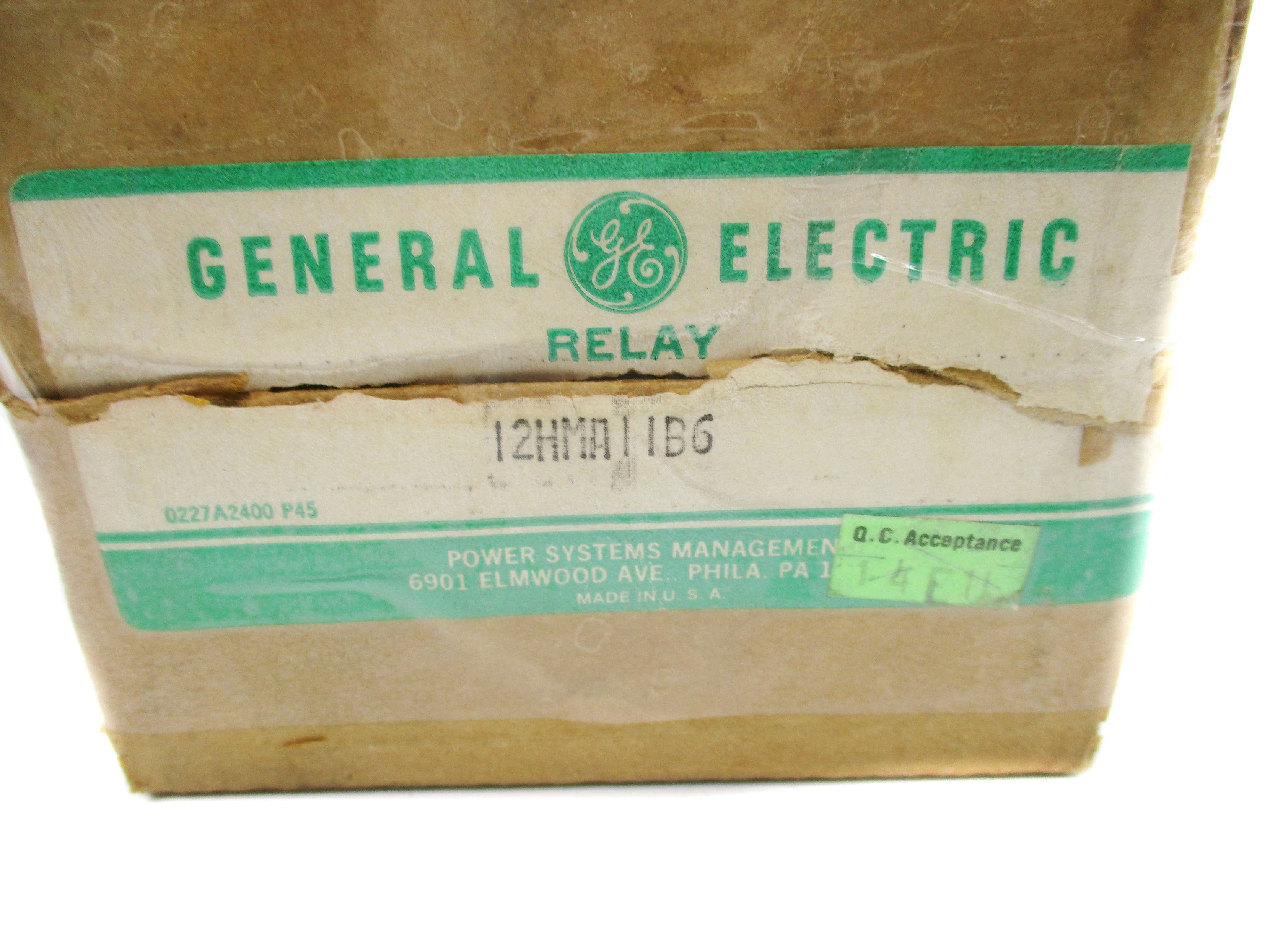 GENERAL ELECTRIC 12HMA11B6 125V NSMP