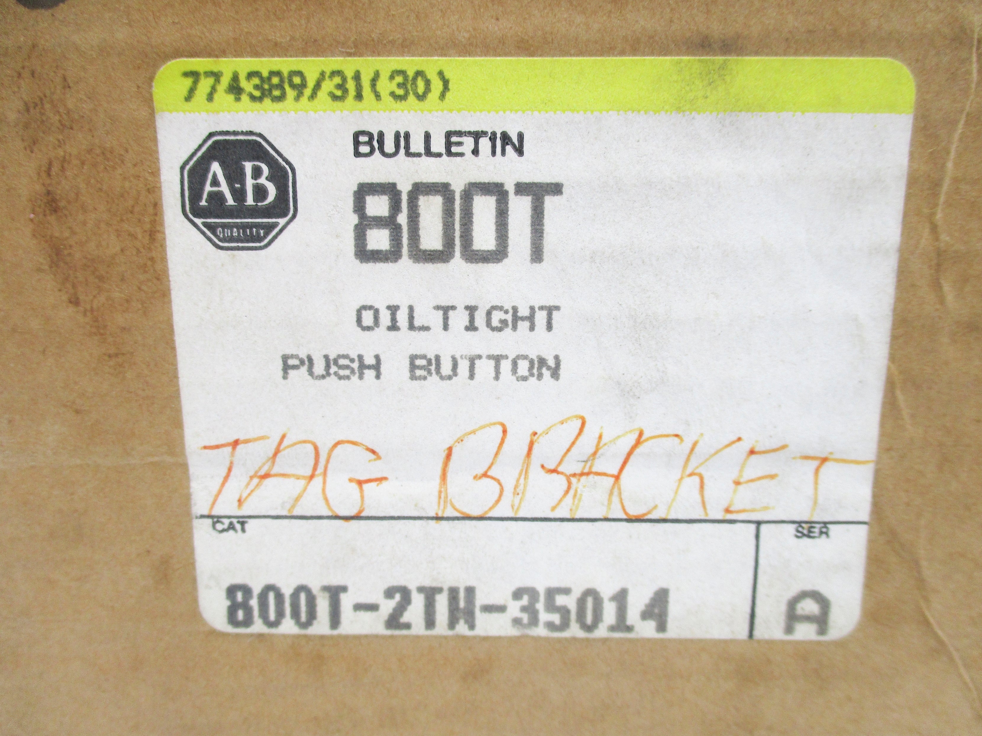 INDUSTRIAL SPARE PART 800T-2TW-35014 SER. A (BR/YL) NSMP