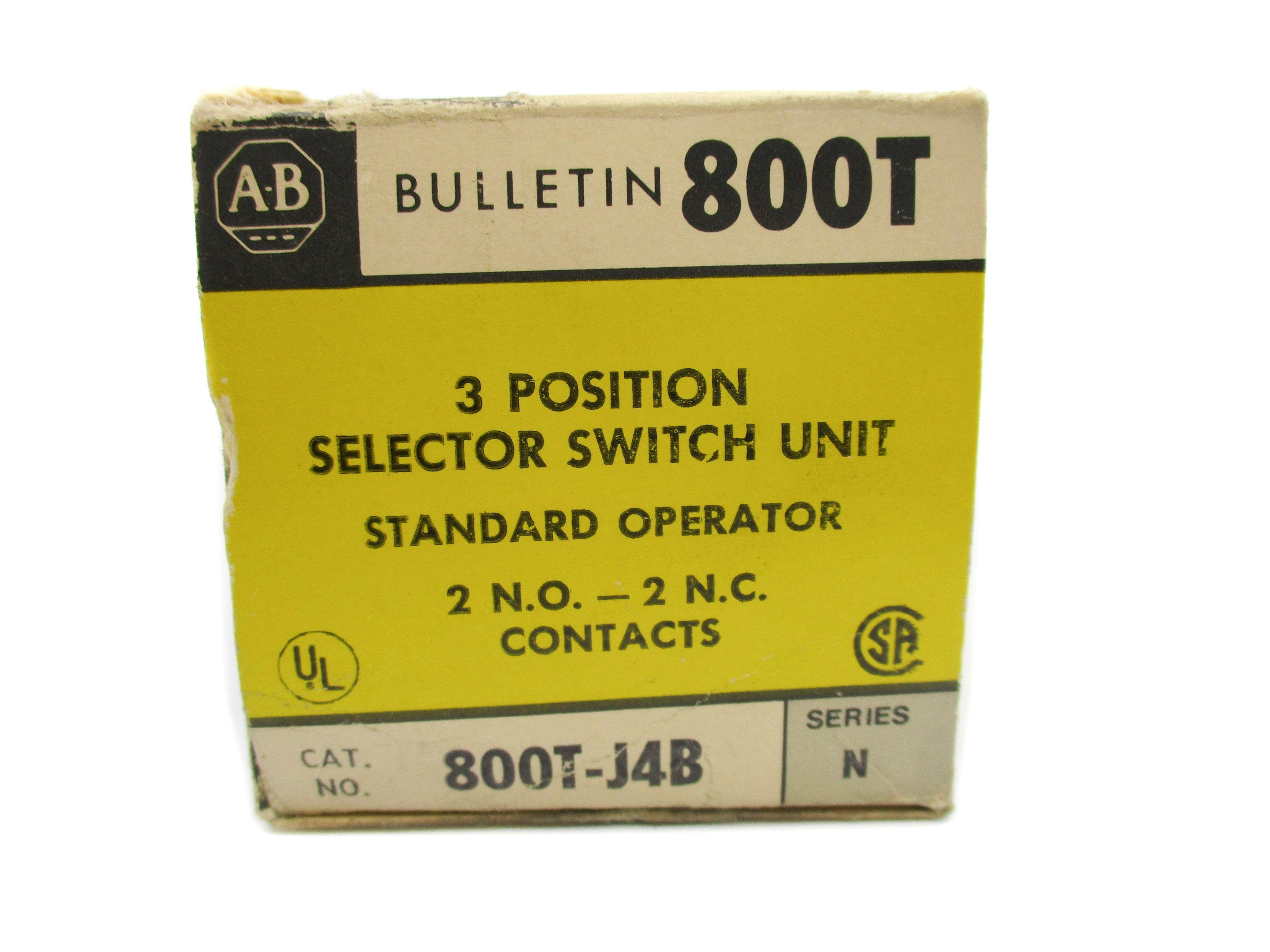 ALLEN BRADLEY 800T-J4B SER. N (BK/YL) NSMP
