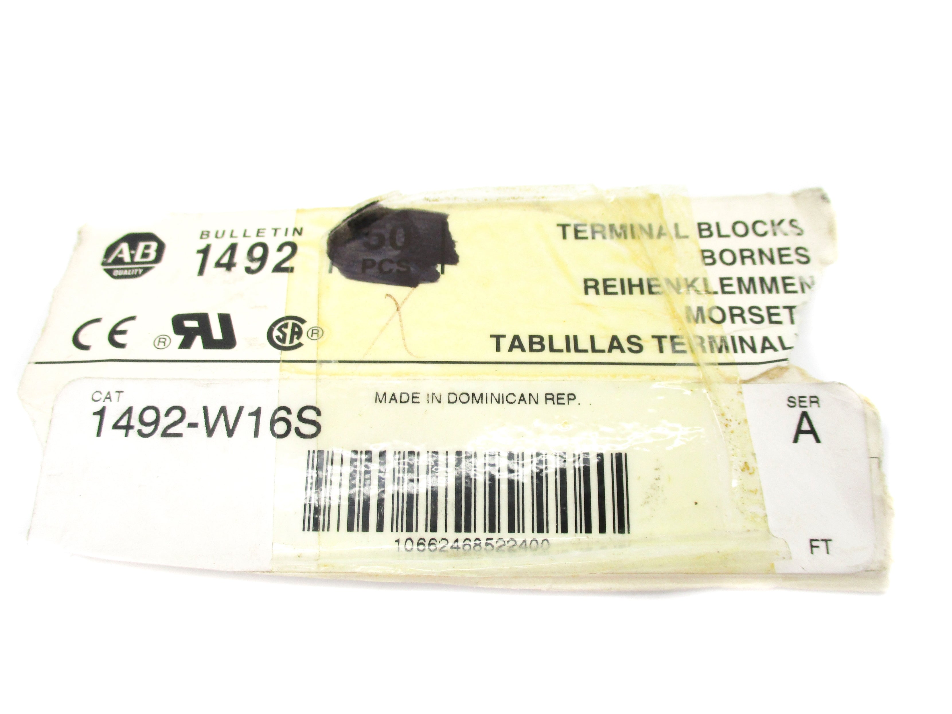 ALLEN BRADLEY 1492-W16S SER. A NSNP