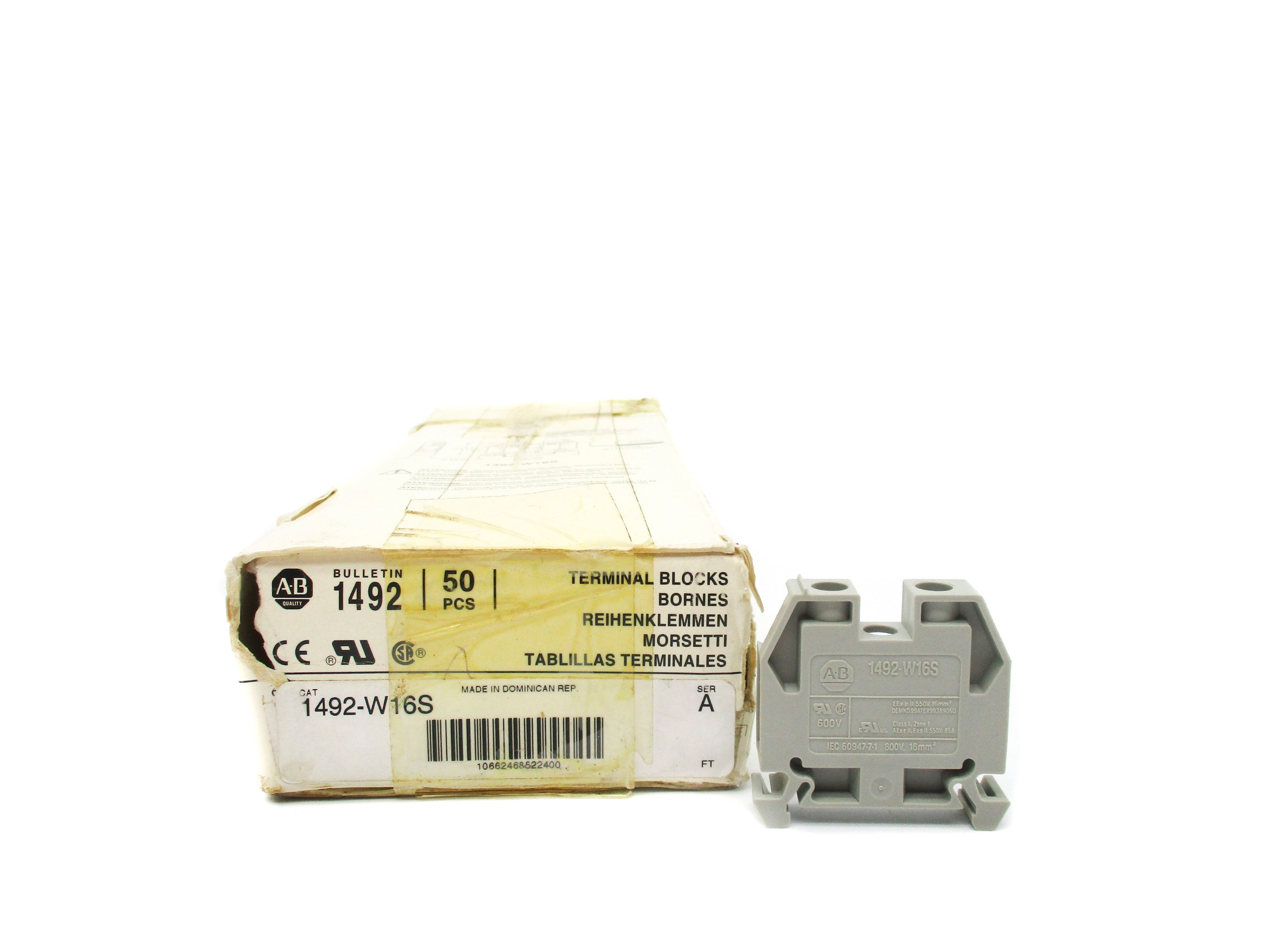 ALLEN BRADLEY 1492-W16S SER. A (PKG OF 50) NSMP