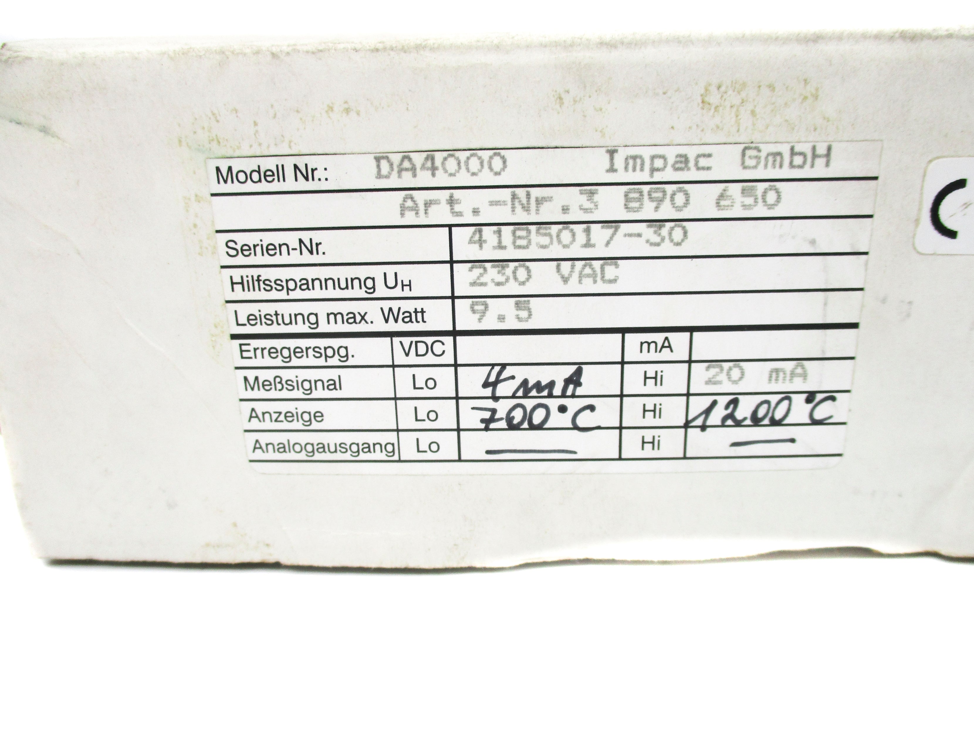 IMPAC DA4000 NSMP