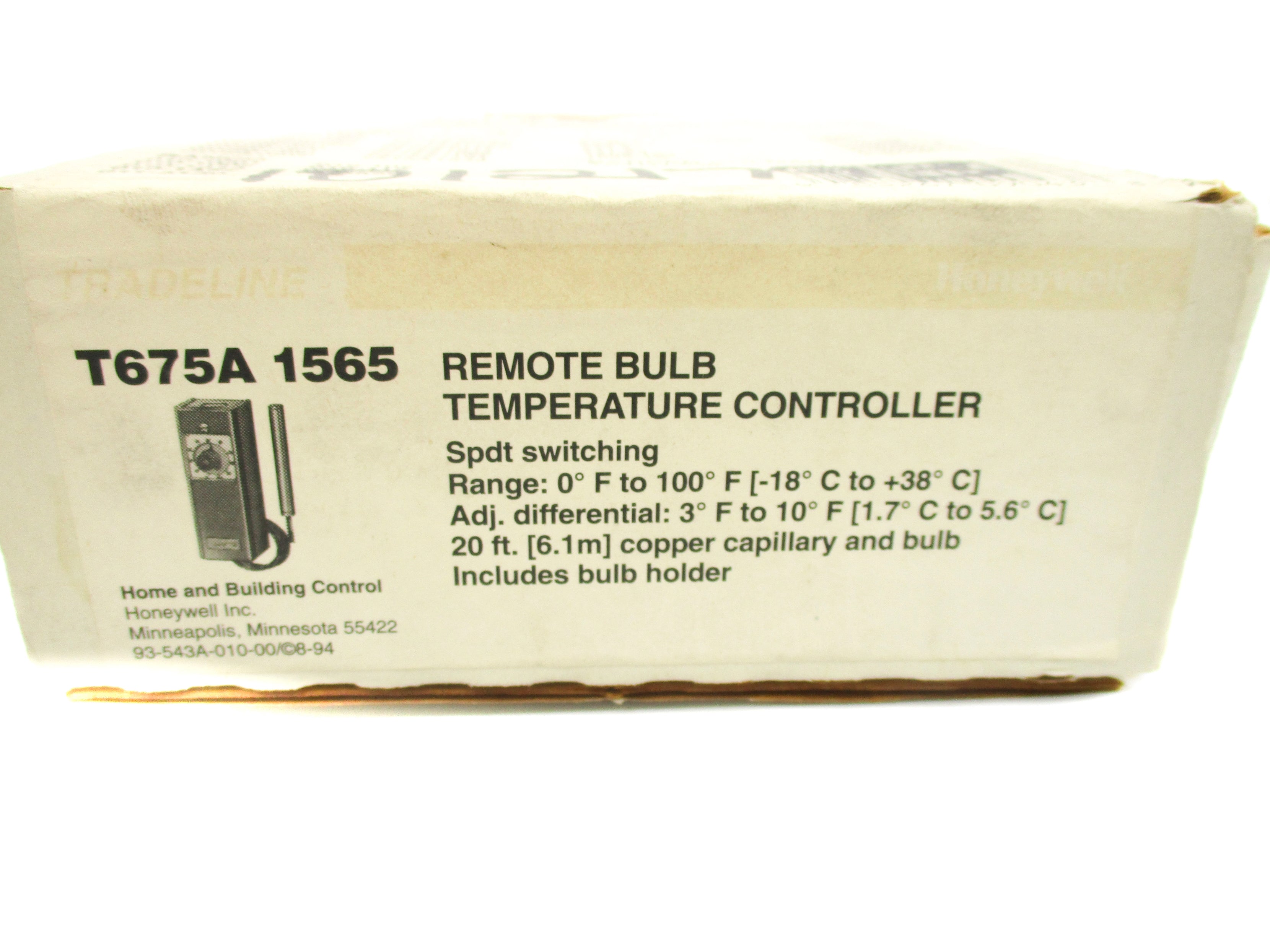 HONEYWELL T675A1565 240VAC 0-100'F NSMP