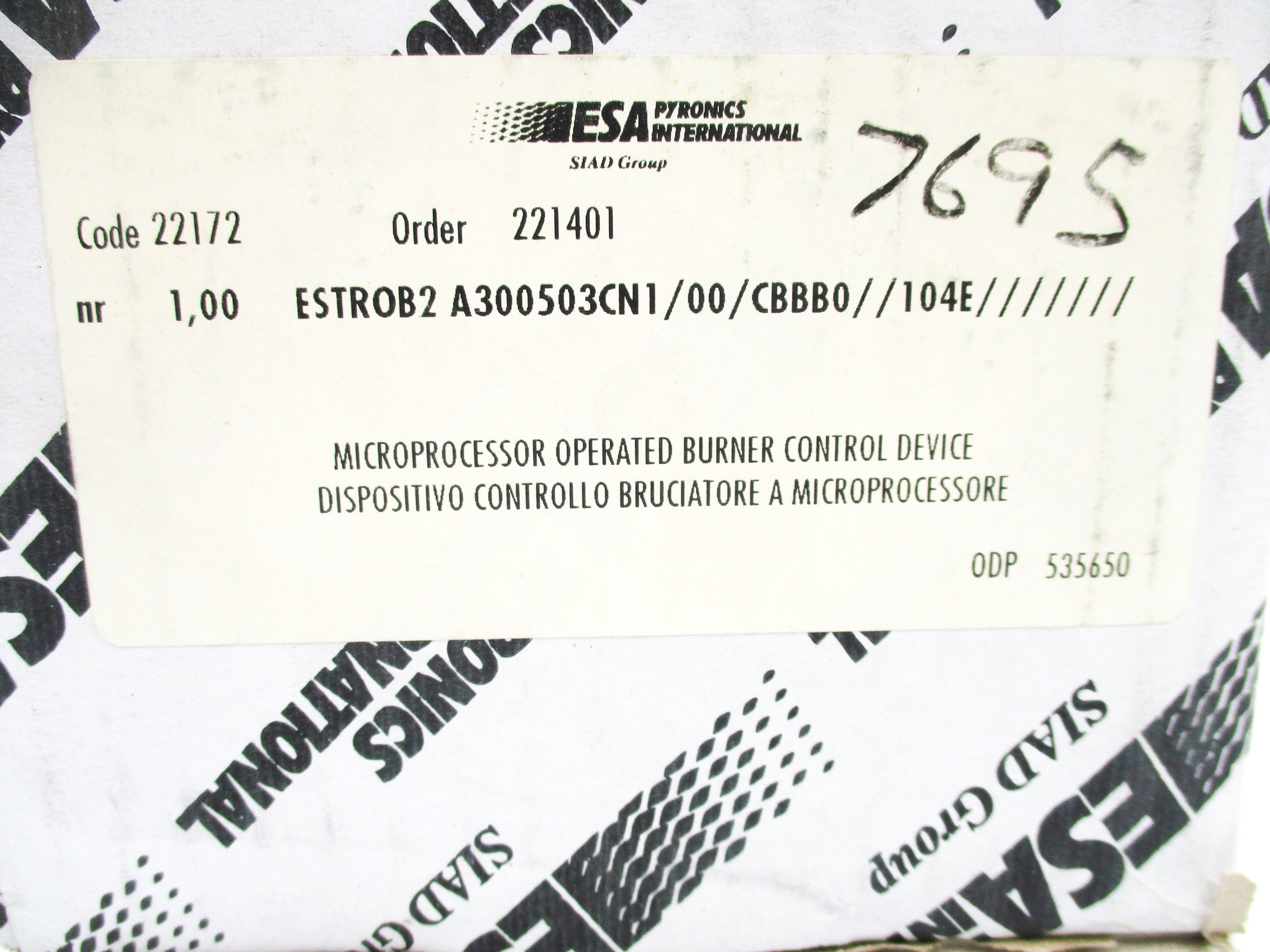 PYRONICS ESTRO-B2-A2M1520CN1/00/CBFBO//104E//21/T NSMP