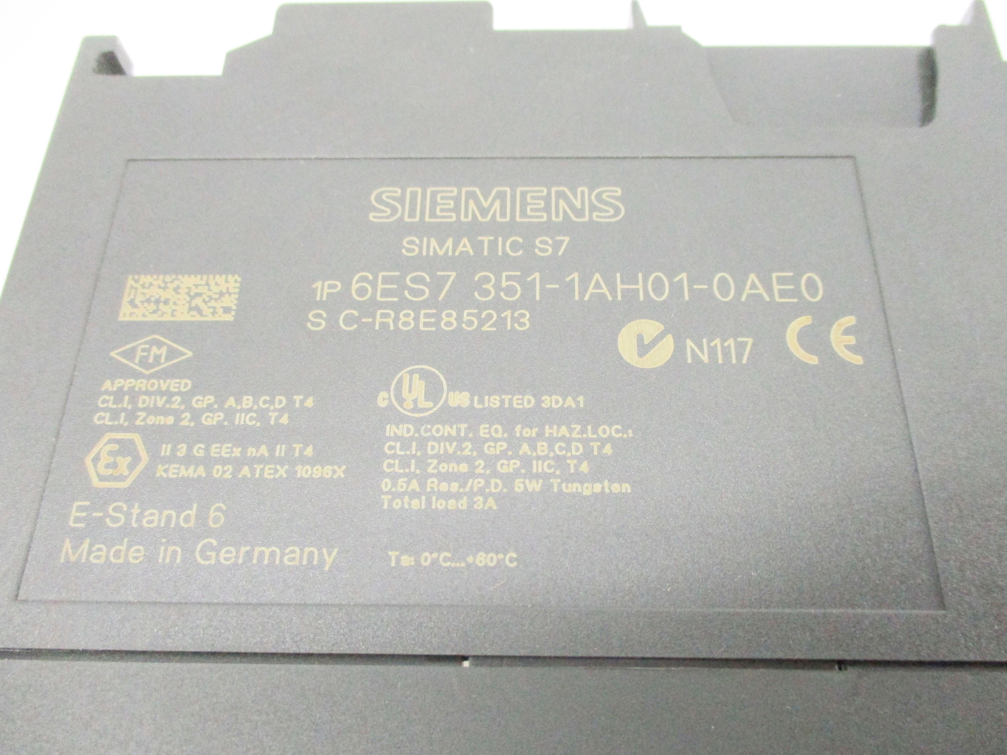 SIEMENS 6ES7351-1AH01-0AE0 (AS PICTURED) NSNP
