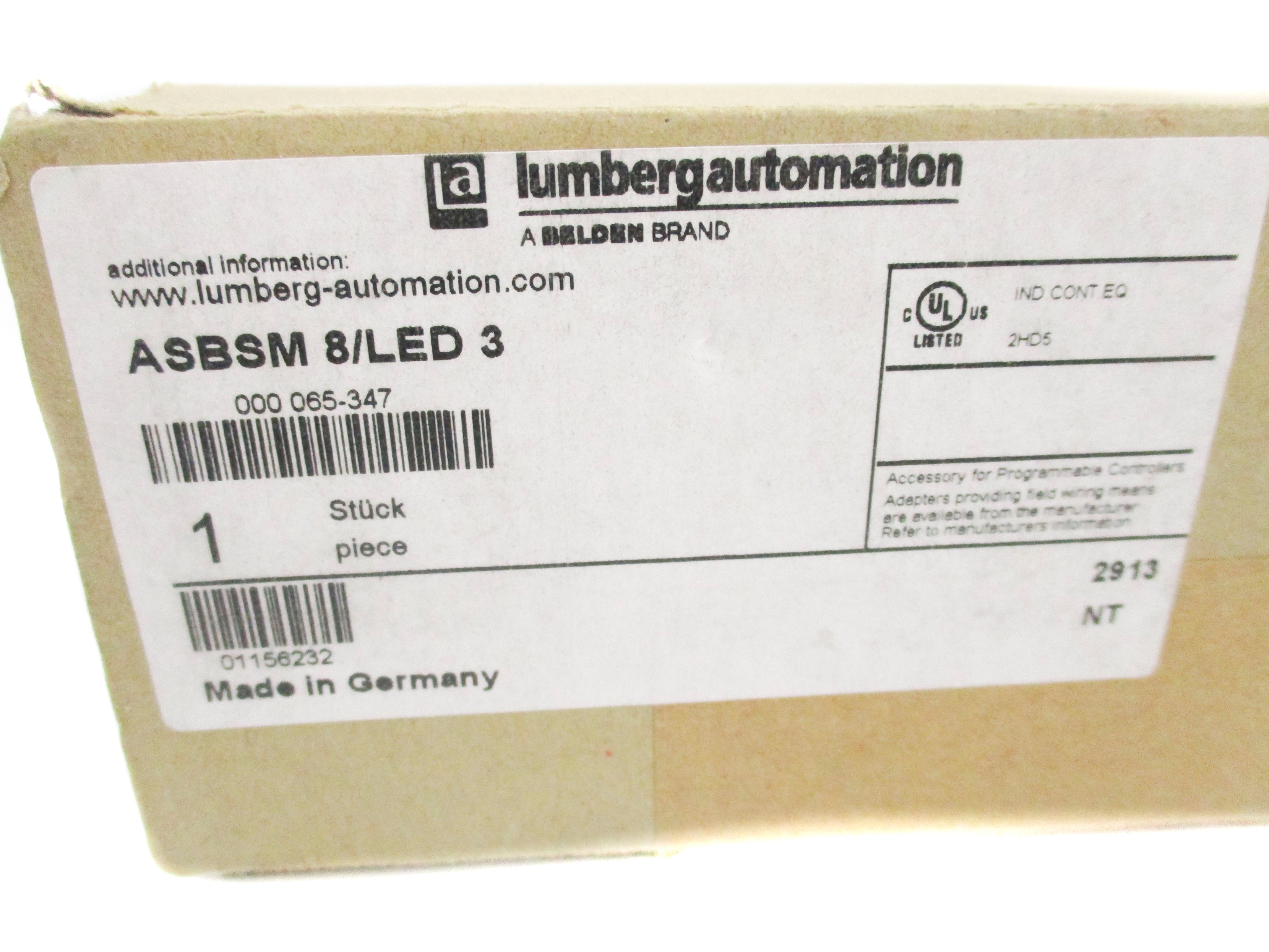 LUMBERG AUTOMATION ASBSM8/LED3 NSMP
