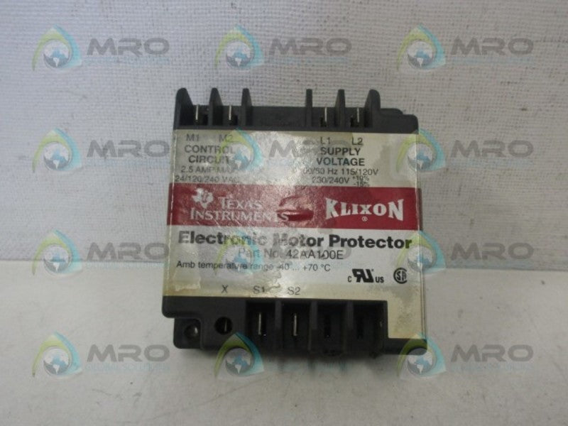 TEXAS INSTRUMENTS 42AA100E MOTOR PROTECTOR MODULE *NEW NO BOX*