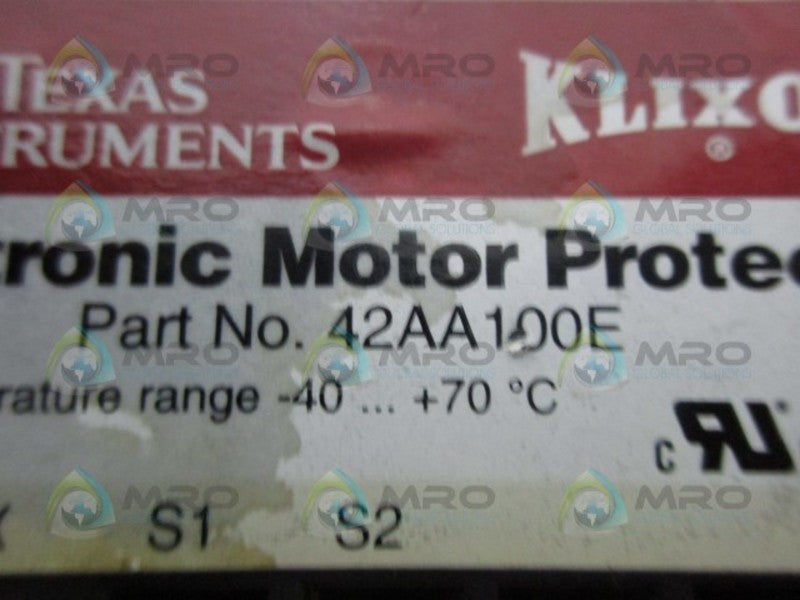 TEXAS INSTRUMENTS 42AA100E MOTOR PROTECTOR MODULE *NEW NO BOX*