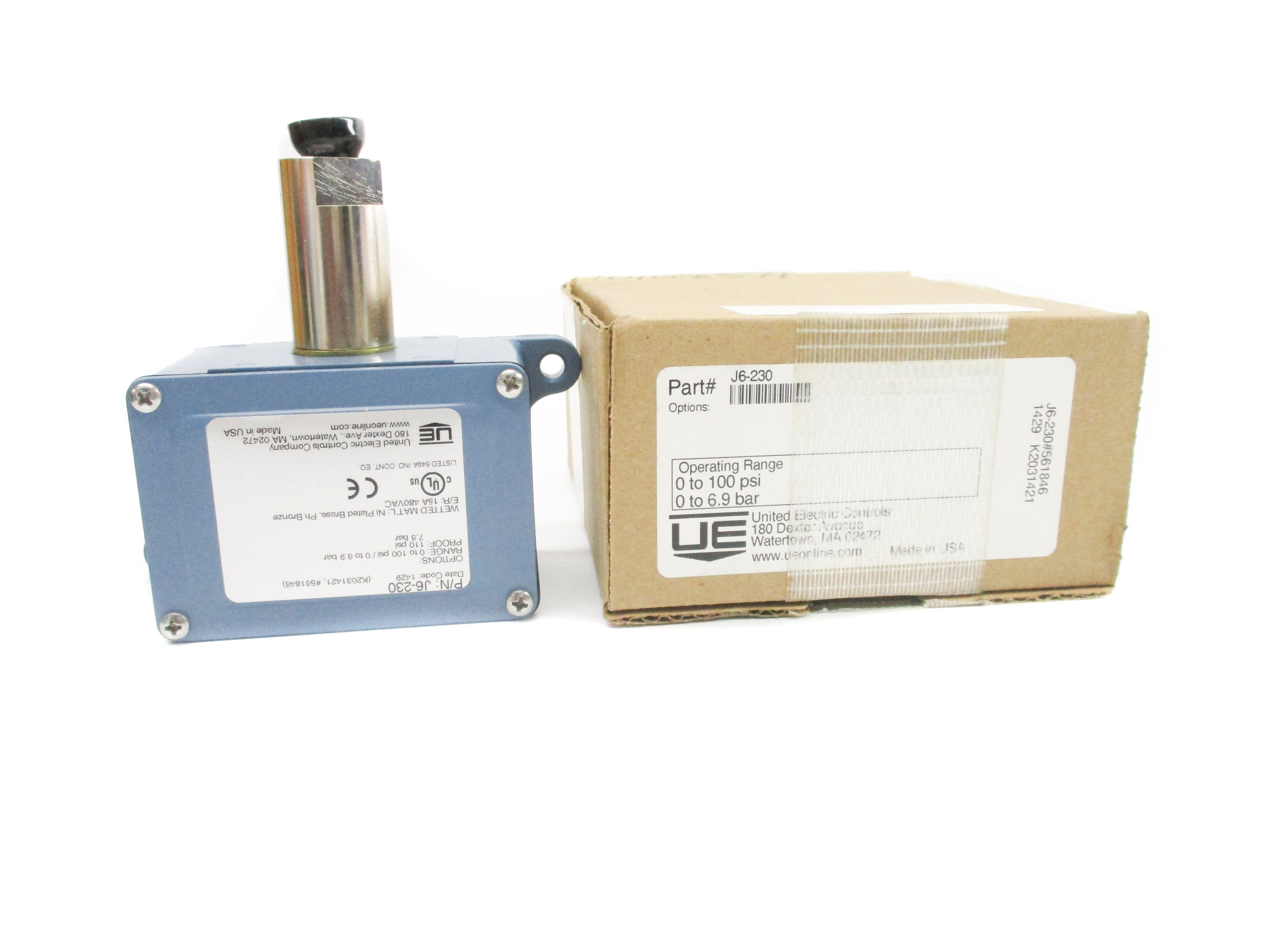 UNITED ELECTRIC J6-230 480VAC 15A 0-100PSI NSMP