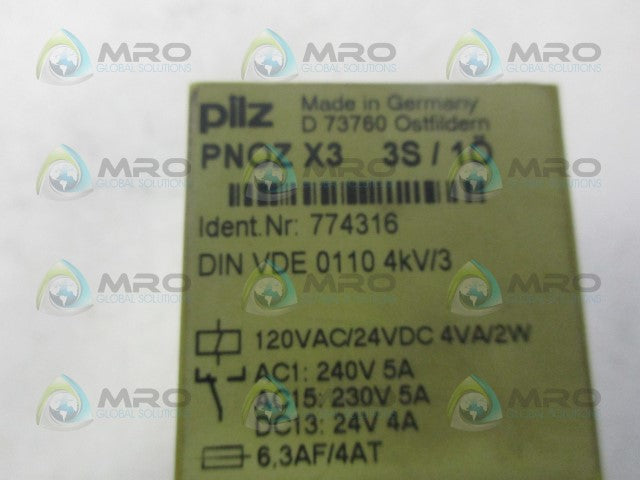 PILZ PNOZX33S1O SAFETY RELAY *NEW NO BOX*