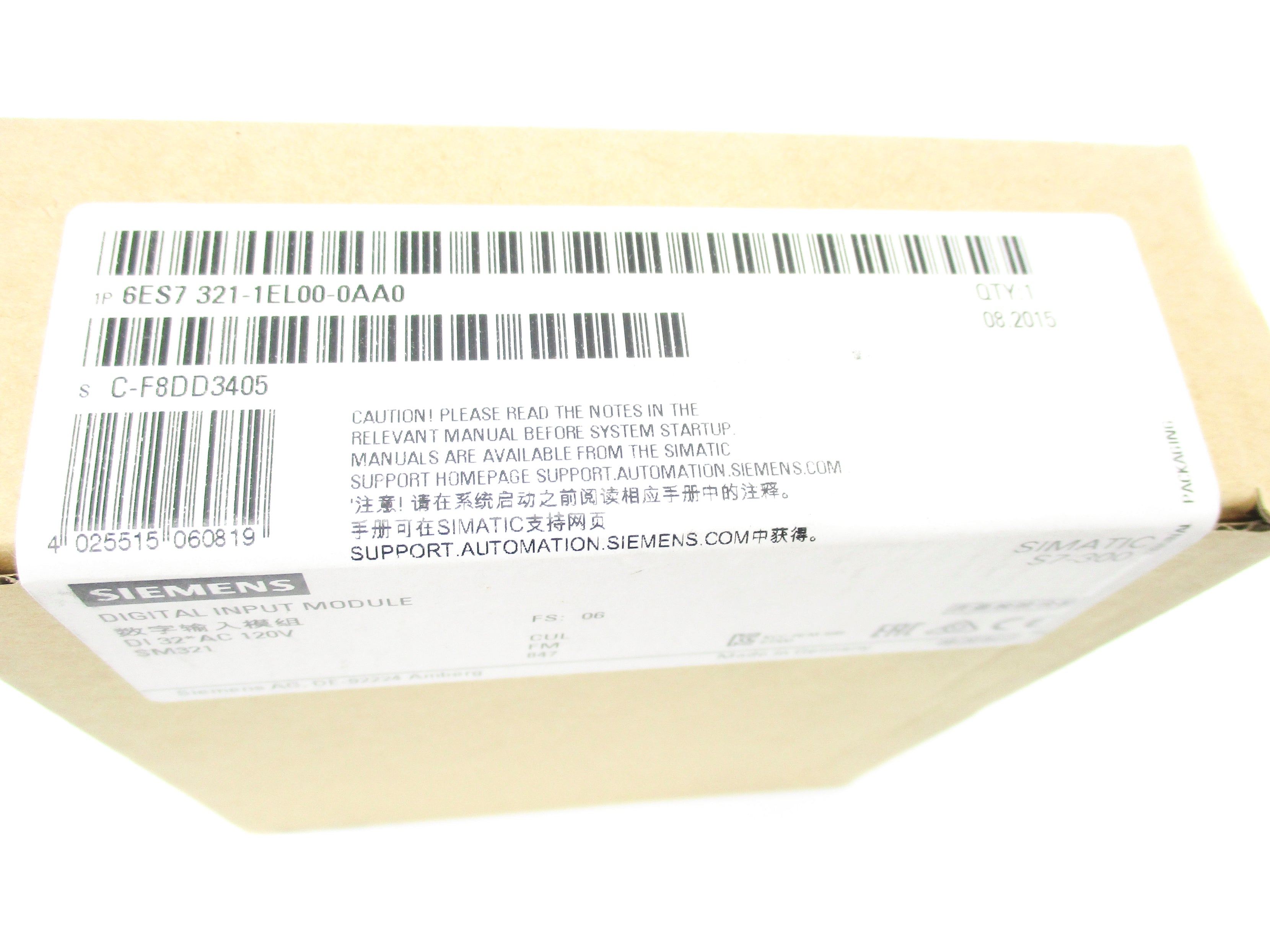 SIEMENS 6ES7321-1EL00-0AA0 NSFS