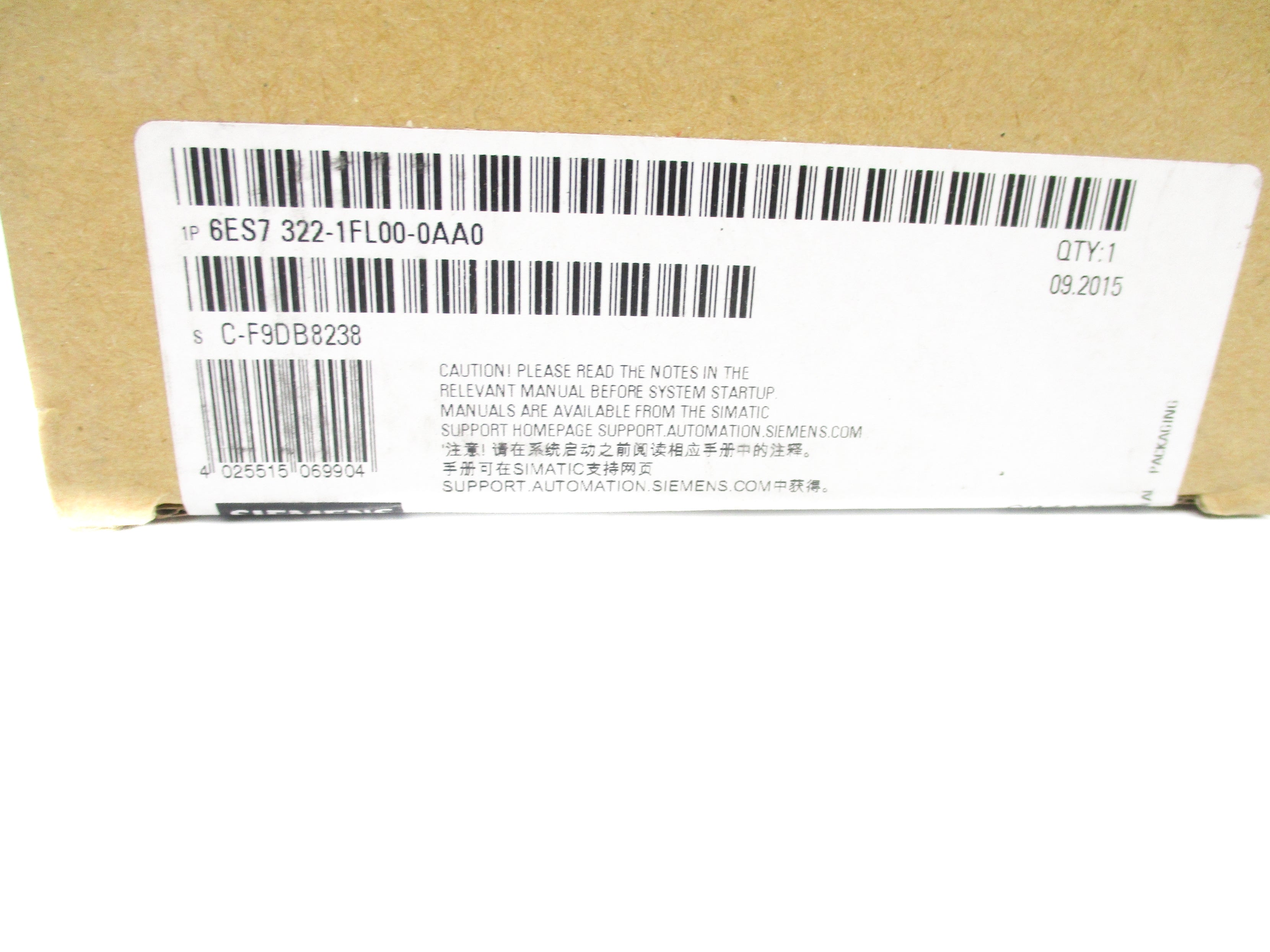 SIEMENS 6ES7322-1FL00-0AA0 120/230V 1A NSFS
