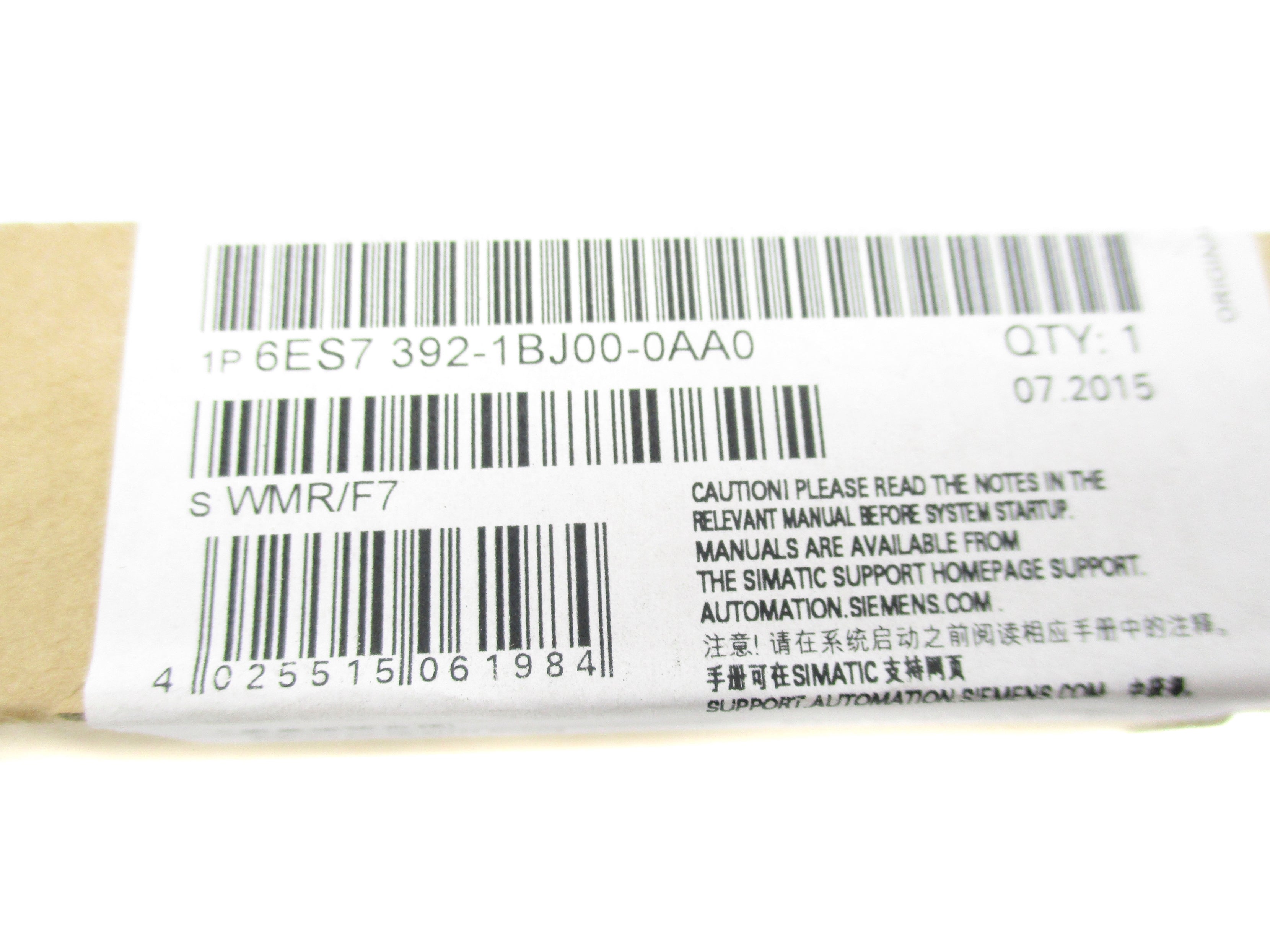 SIEMENS 6ES7392-1BJ00-0AA0 NSFS