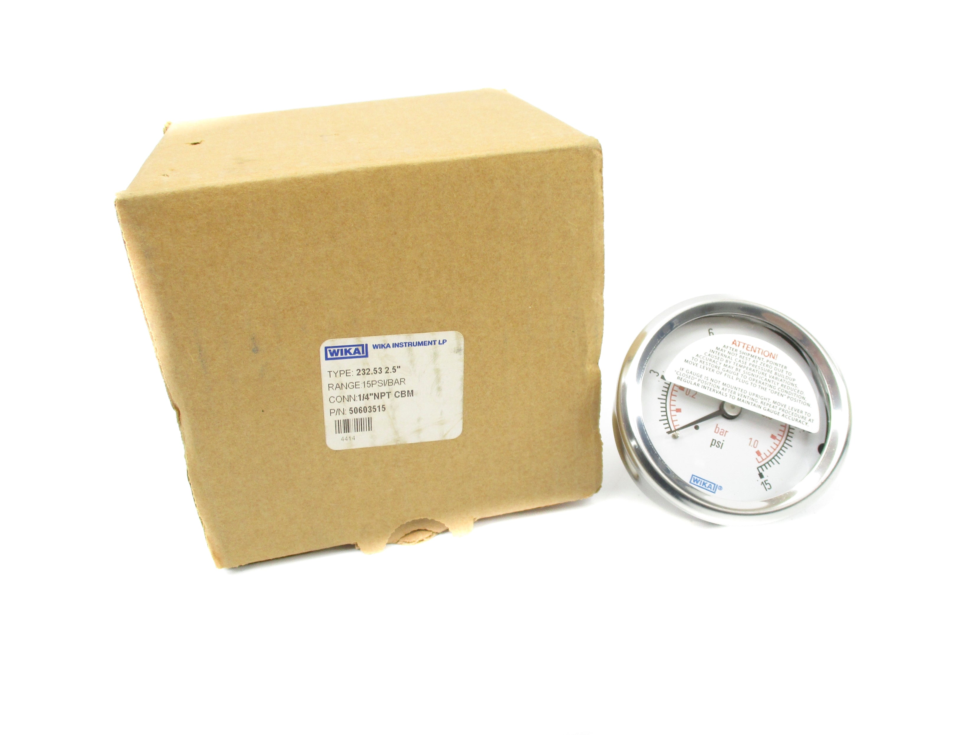 WIKA 50603515 0-15PSI NSMP