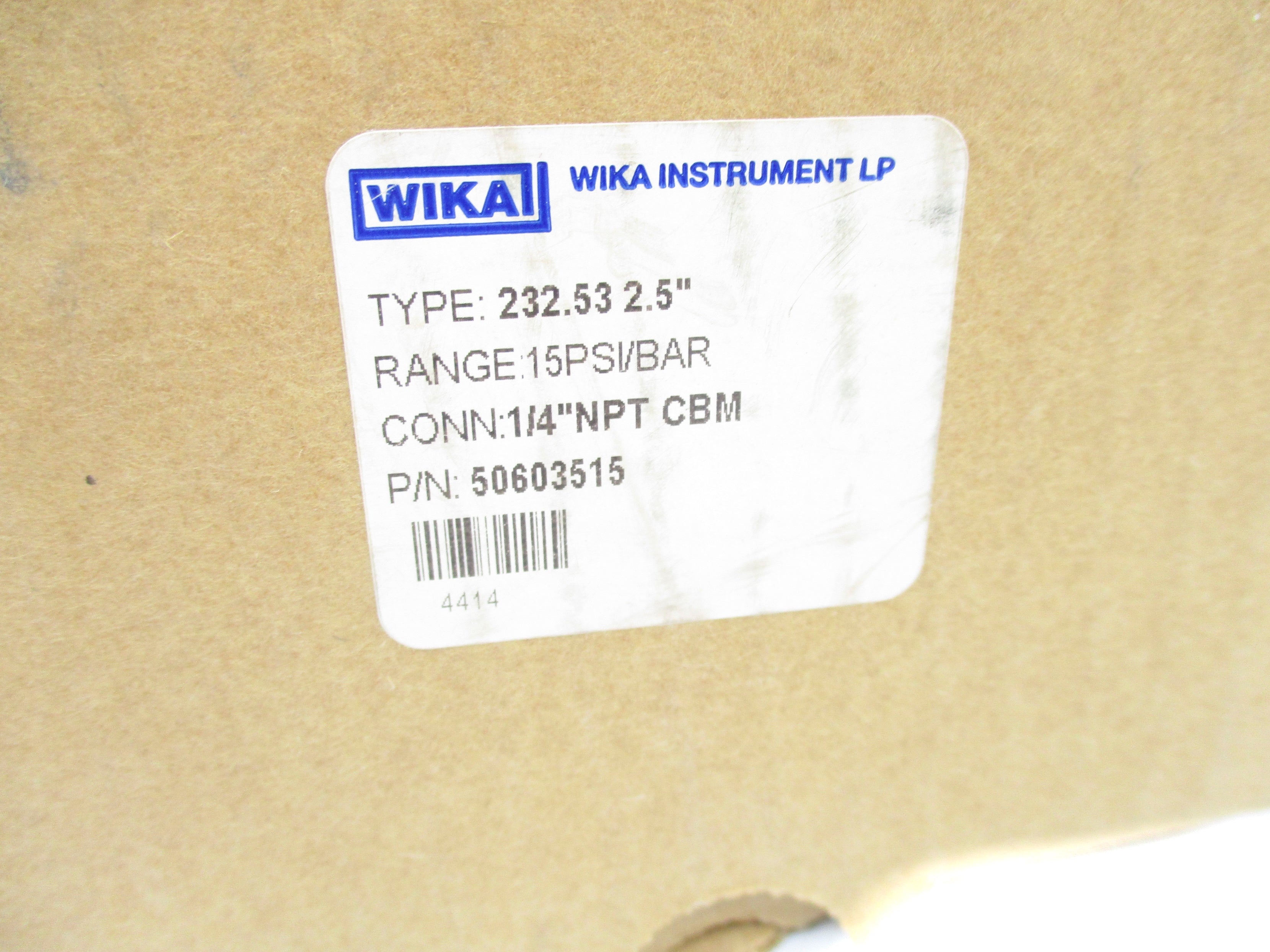WIKA 50603515 0-15PSI NSMP
