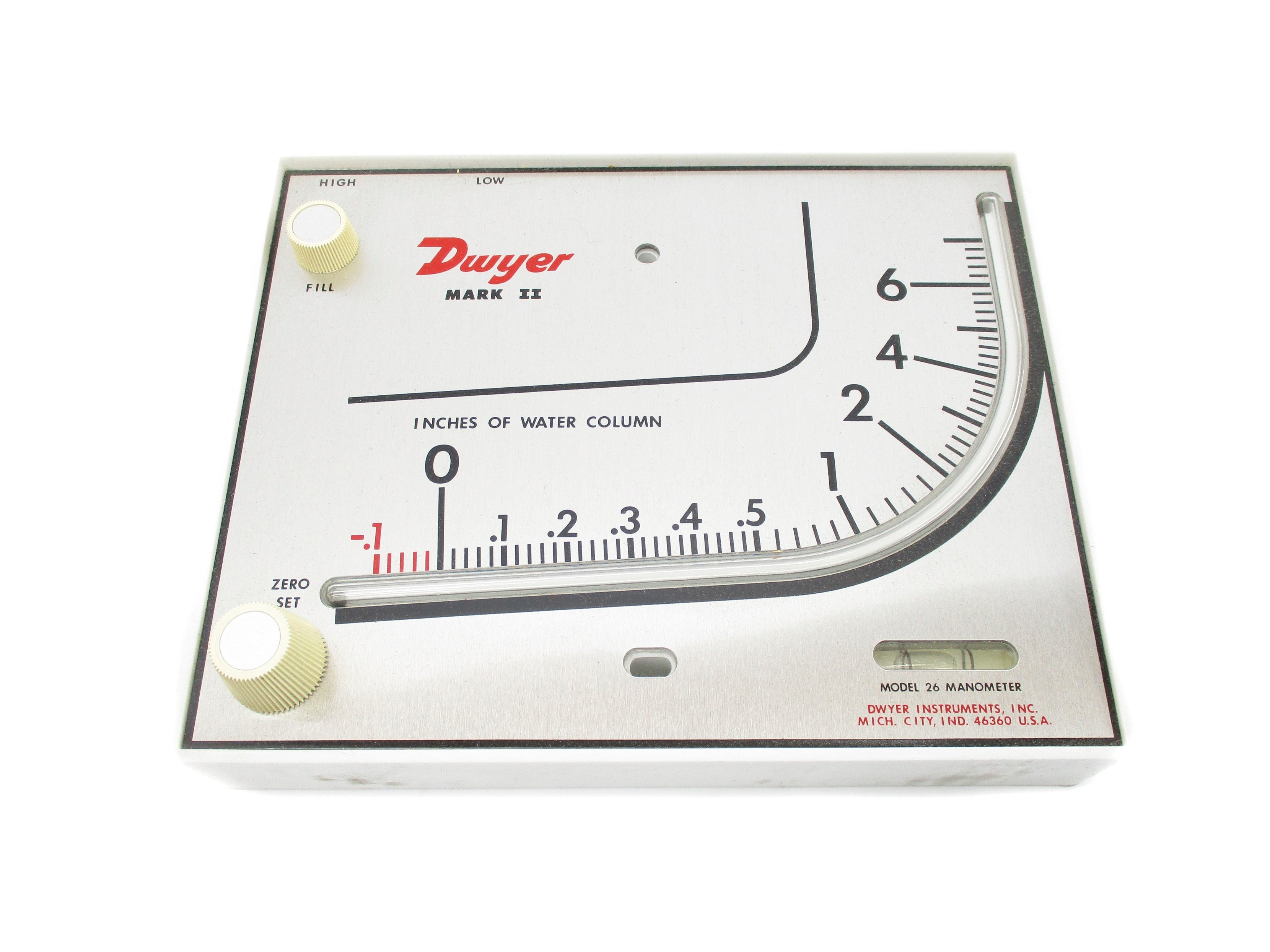 DWYER MODEL 26 -0.1-6IN NSMP