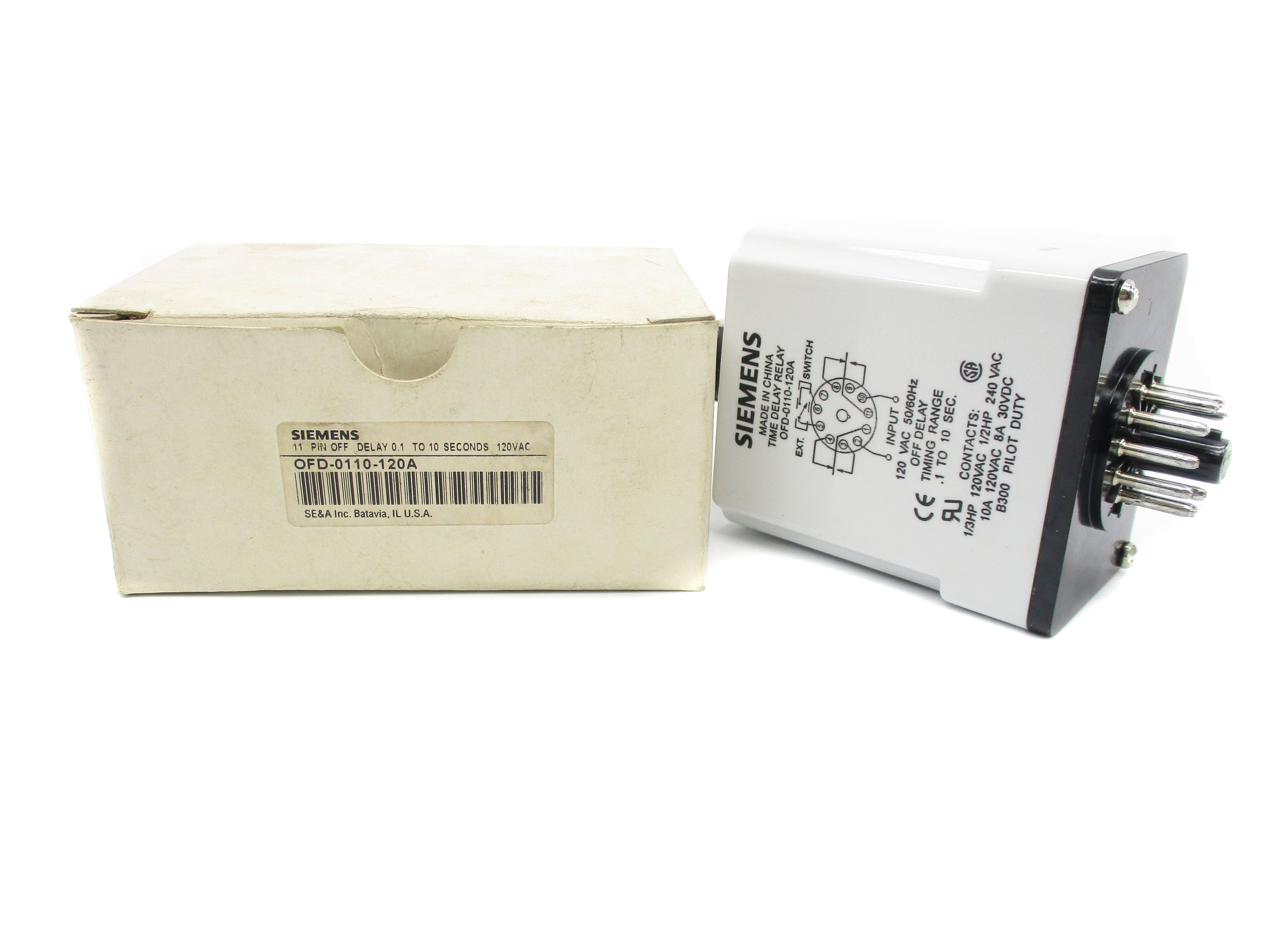 SIEMENS OFD-0110-120A 120VAC 10A .1-10 SEC. NSMP