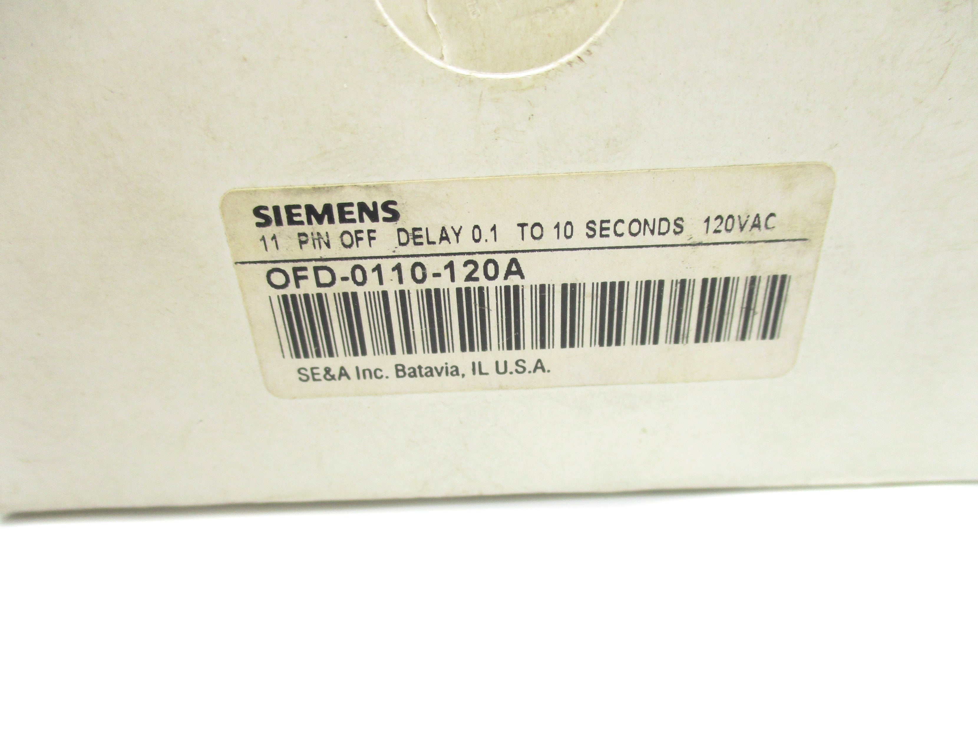 SIEMENS OFD-0110-120A 120VAC 10A .1-10 SEC. NSMP