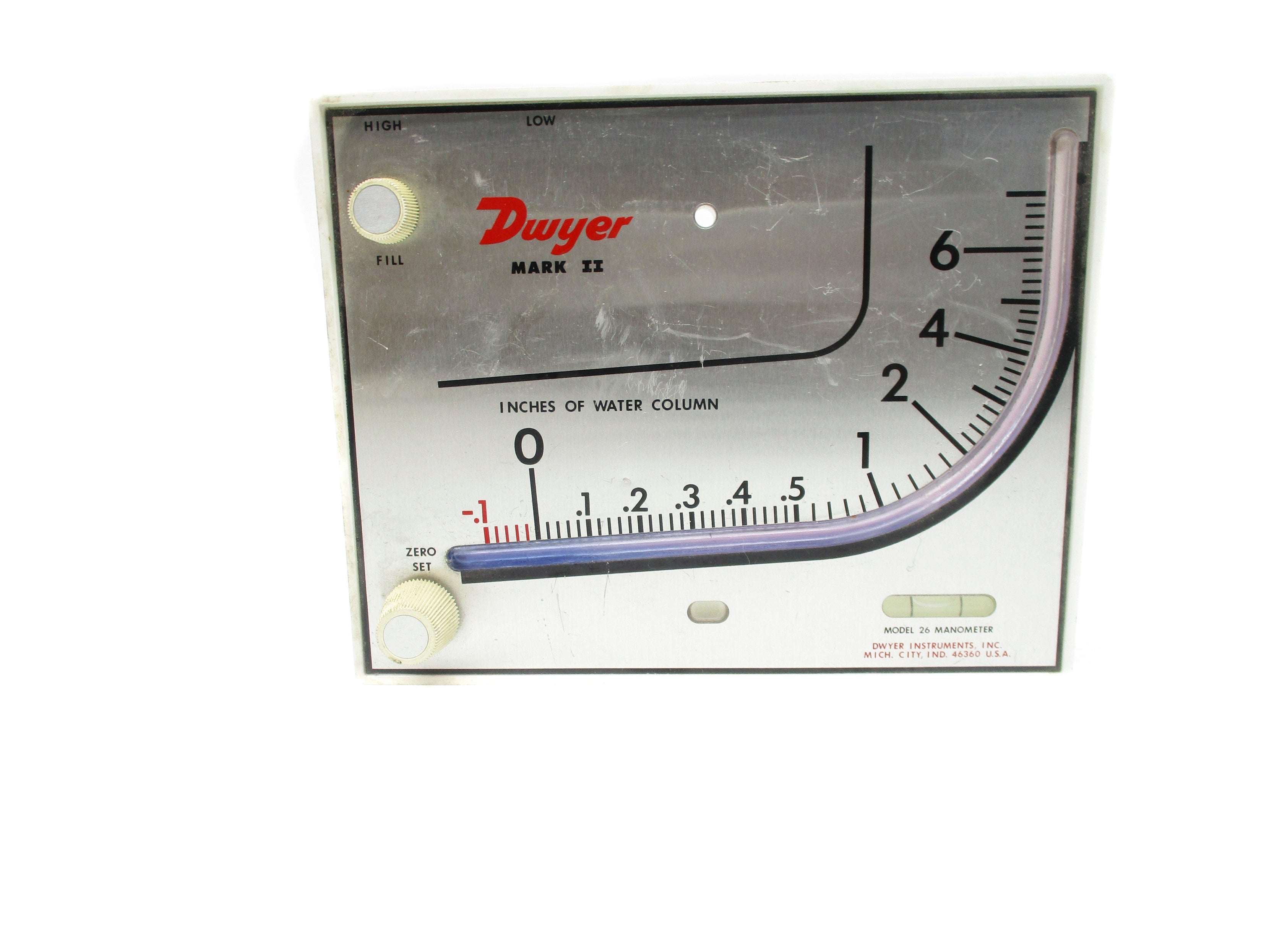 DWYER MODEL 26 0.1-6IN UNMP