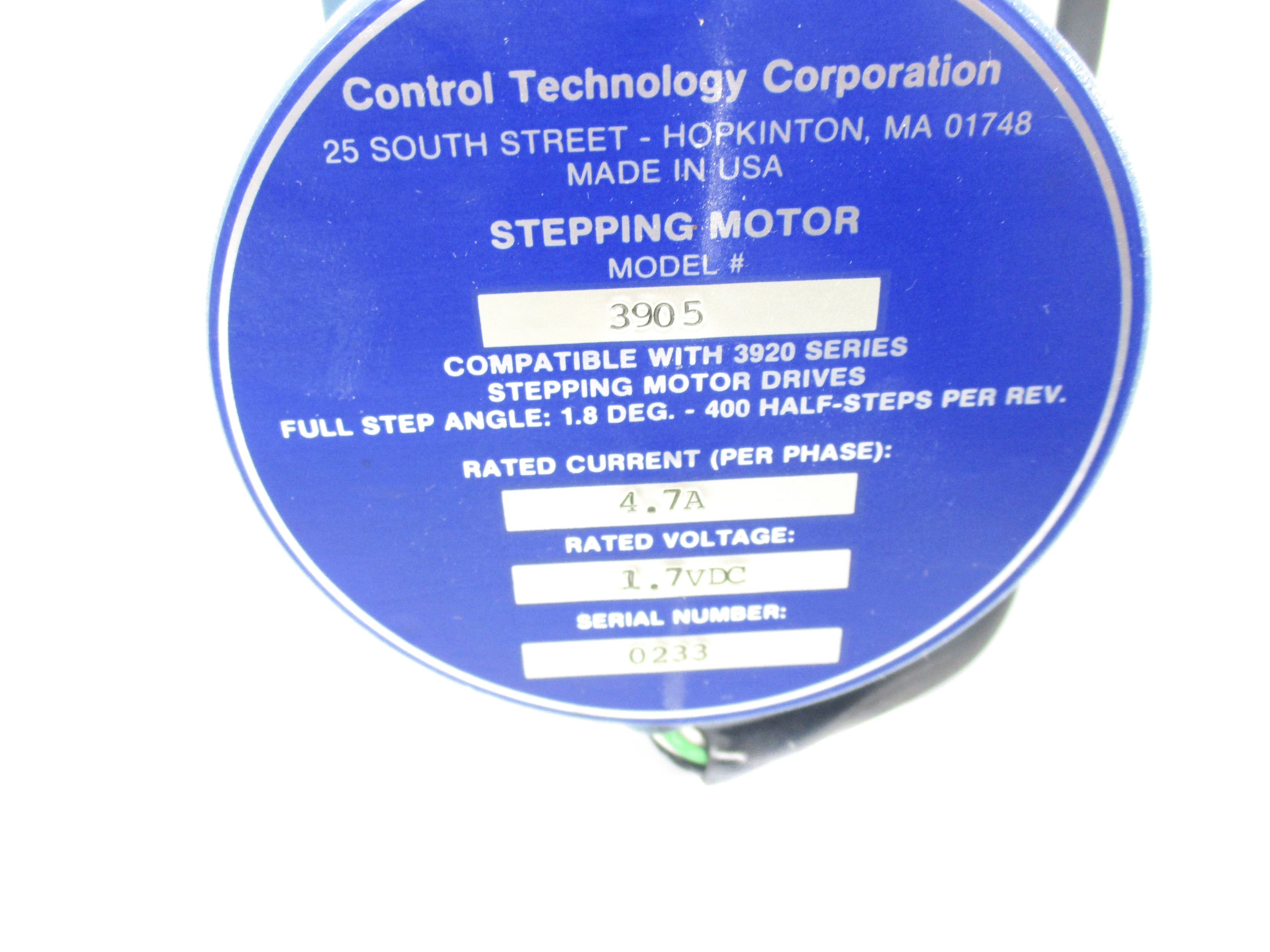 CONTROL TECHNOLOGY 3905 NSNP