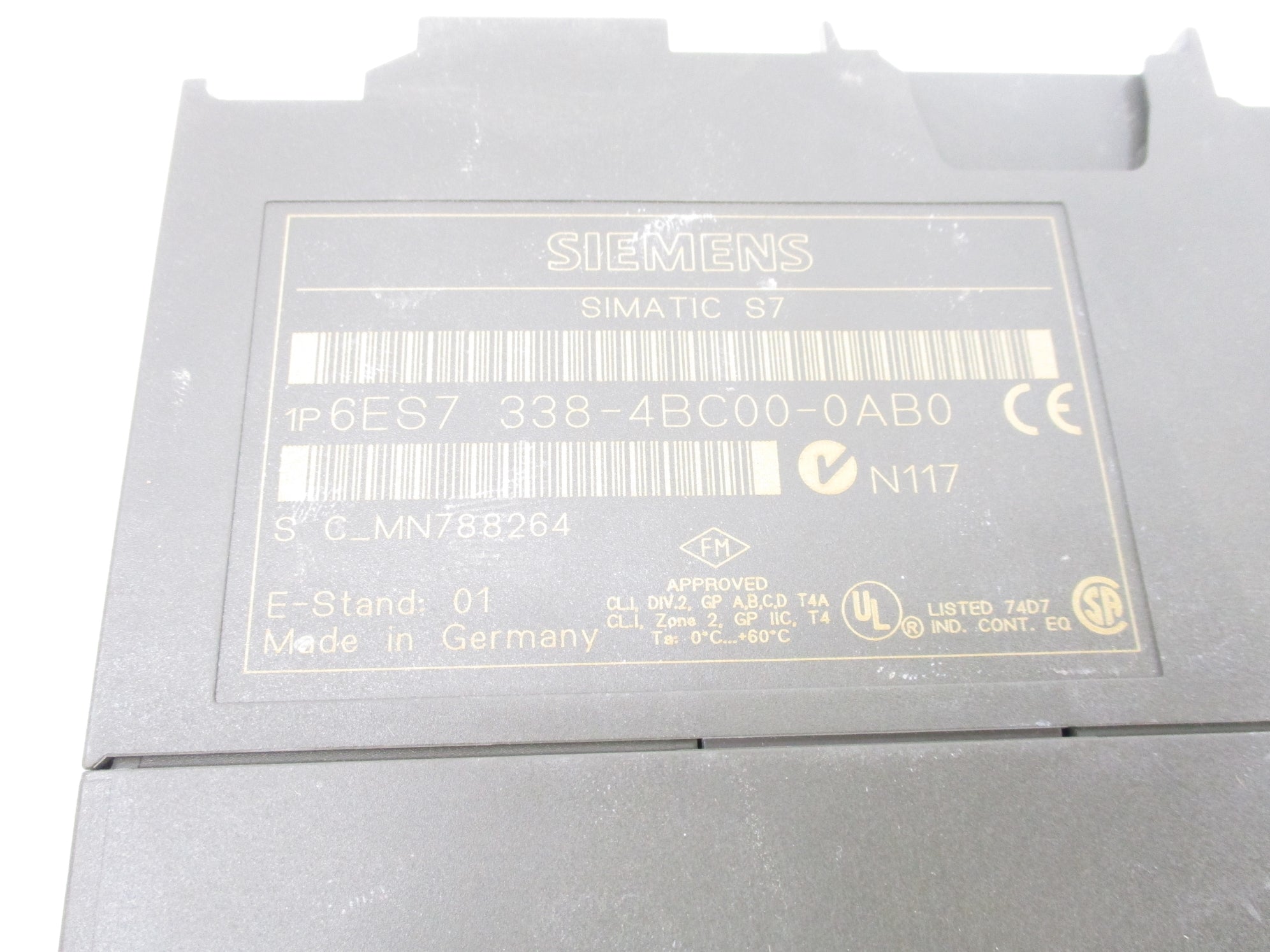 SIEMENS 6ES7338-4BC00-0AB0 (AS PICTURED) UNMP