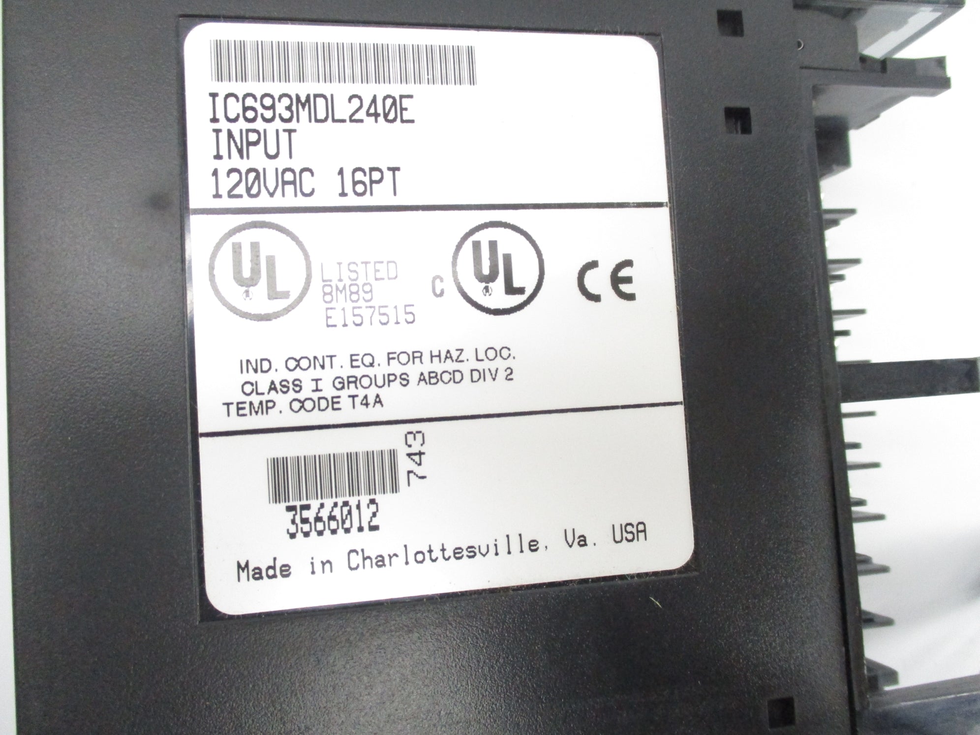 FANUC IC693MDL240E 120VAC (AS PICTURED) NSNP